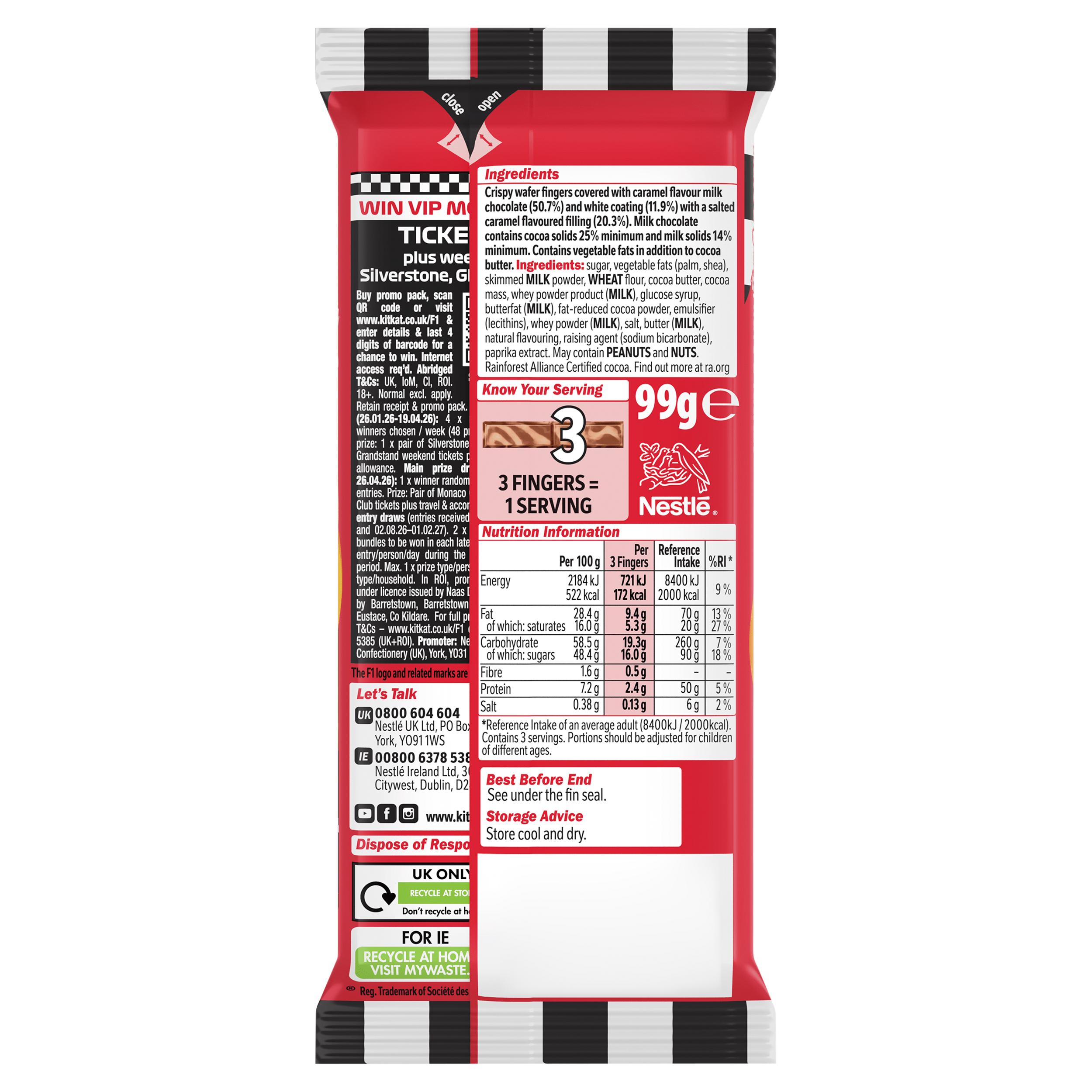 KitKat Salted Caramel Chocolate Sharing Bar 99g thumbnail 2