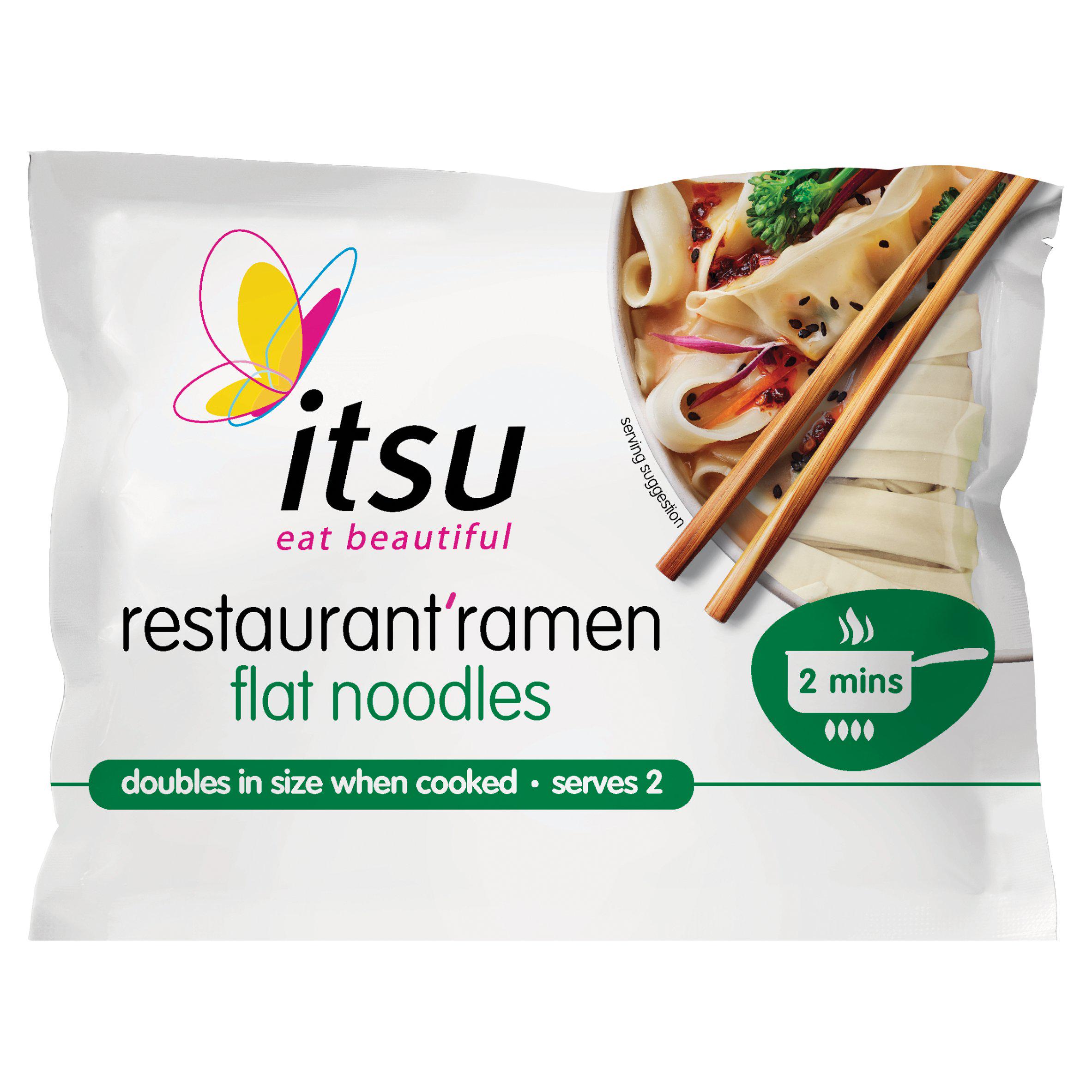 itsu restaurant ramen flat noodles