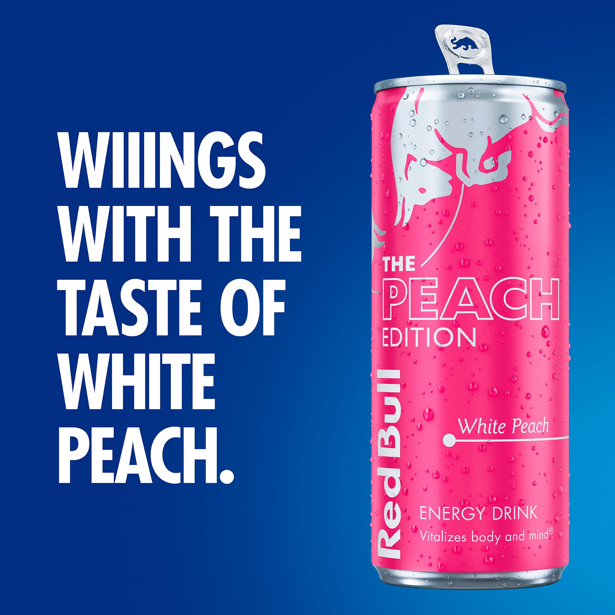 Red Bull Energy Drink White Peach Edition 250ml thumbnail 2