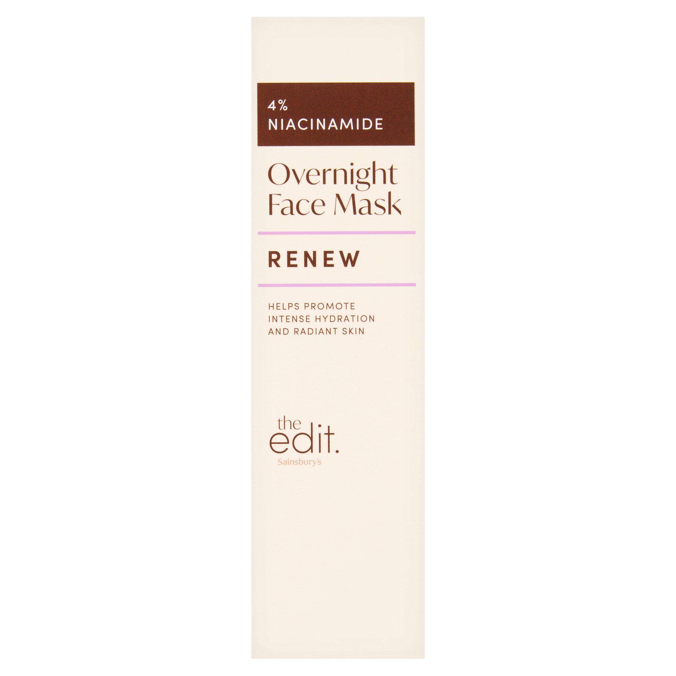 Sainsbury's the Edit 4% Niacinamide Renew Overnight Face Mask 75ml