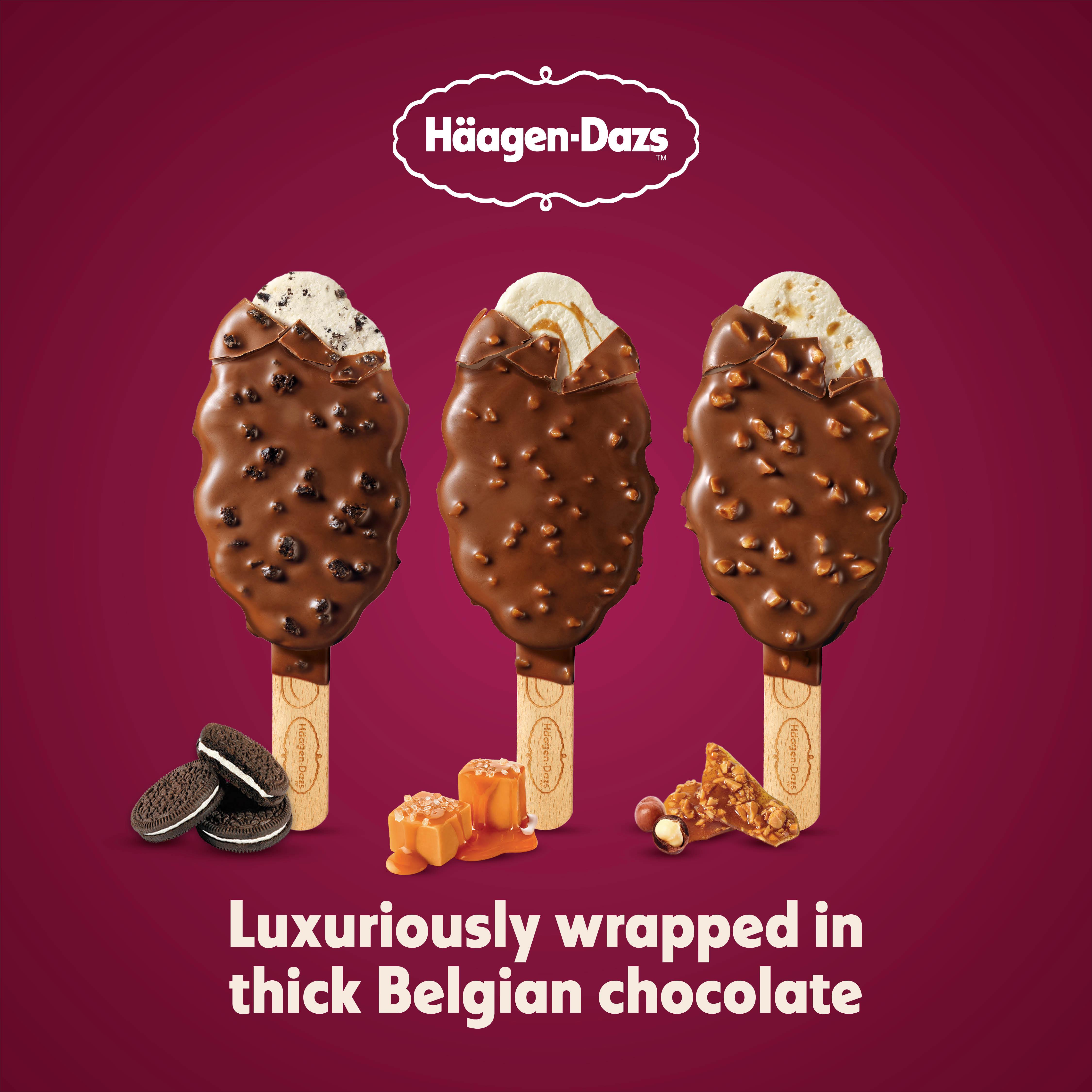 Haagen-Dazs Crunchy Cookies & Cream Ice Cream Sticks 3 x 80ml thumbnail 3