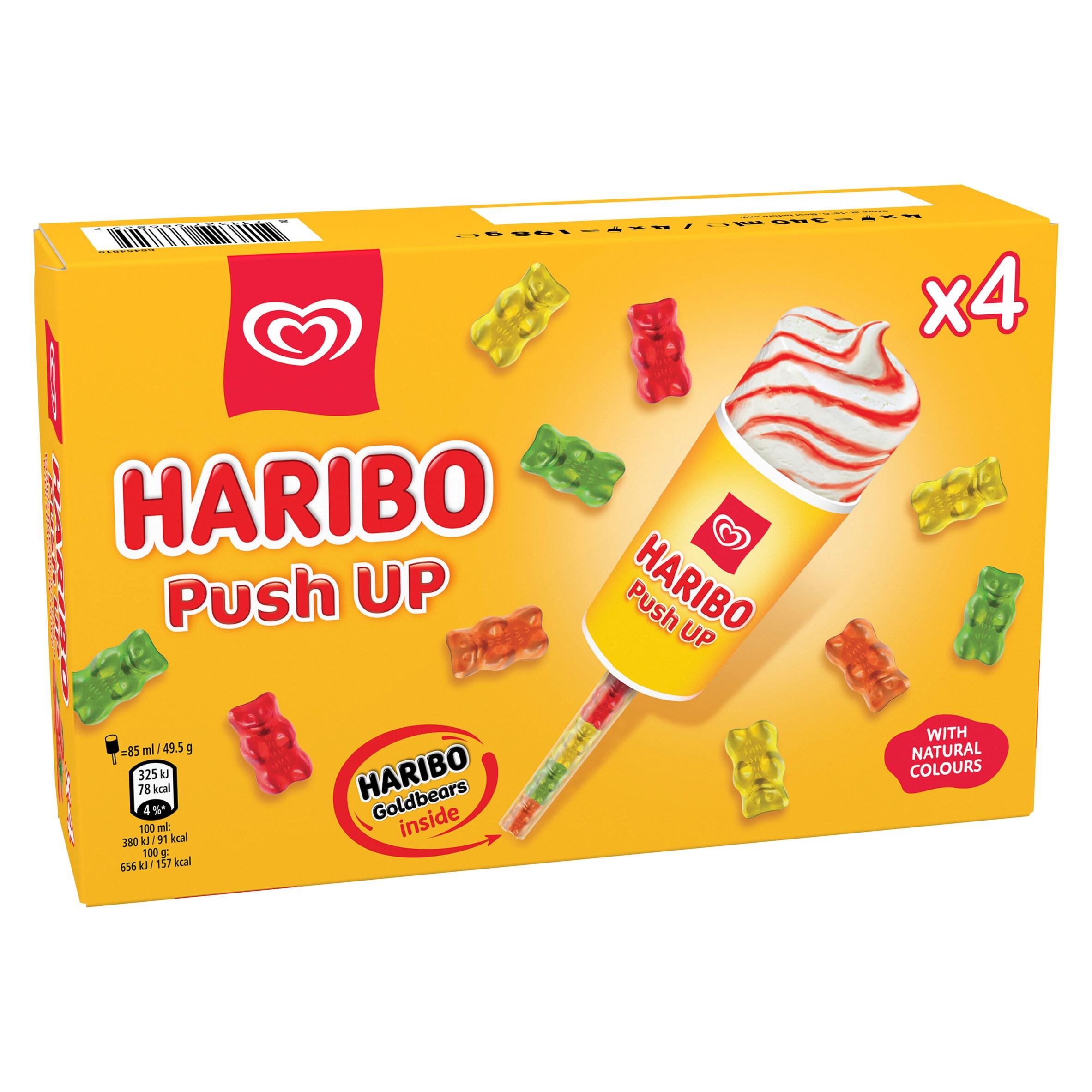 Wall's 4 x 85ml Haribo Push Up Vanilla & Strawberry Ice Cream Lollies thumbnail 4