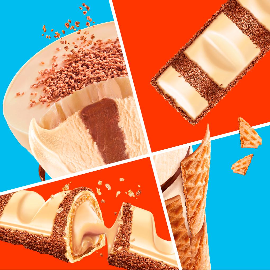 Kinder Bueno White Ice Cream Cones 4 x 90ml thumbnail 4