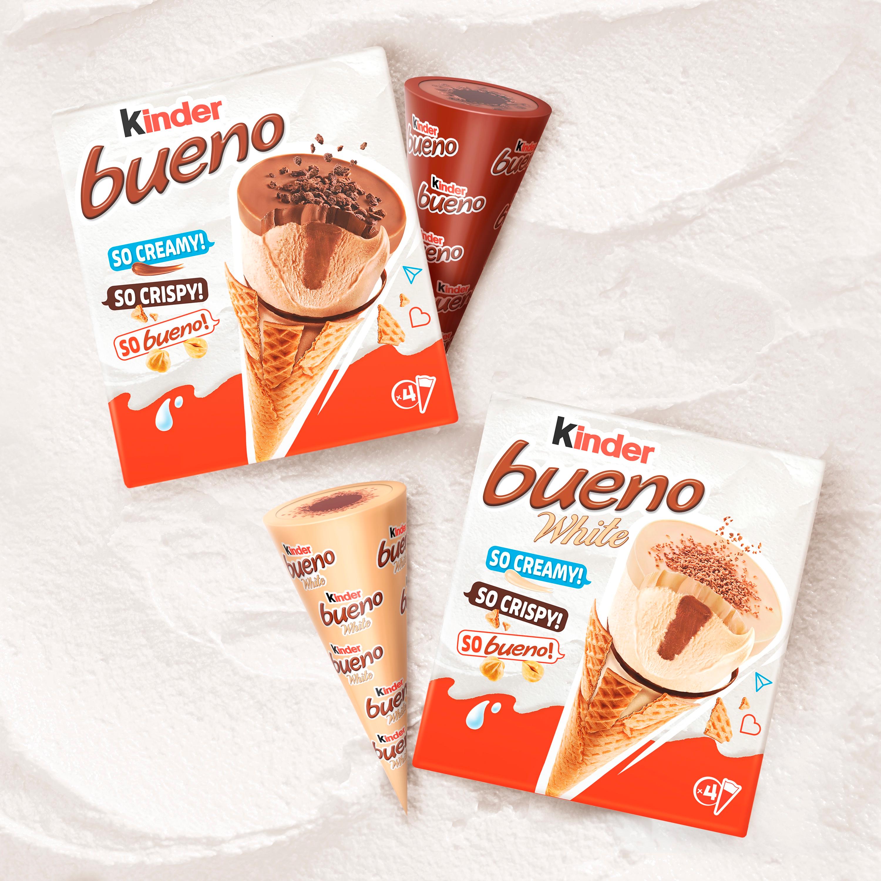 Kinder Bueno White Ice Cream Cones 4 x 90ml thumbnail 6