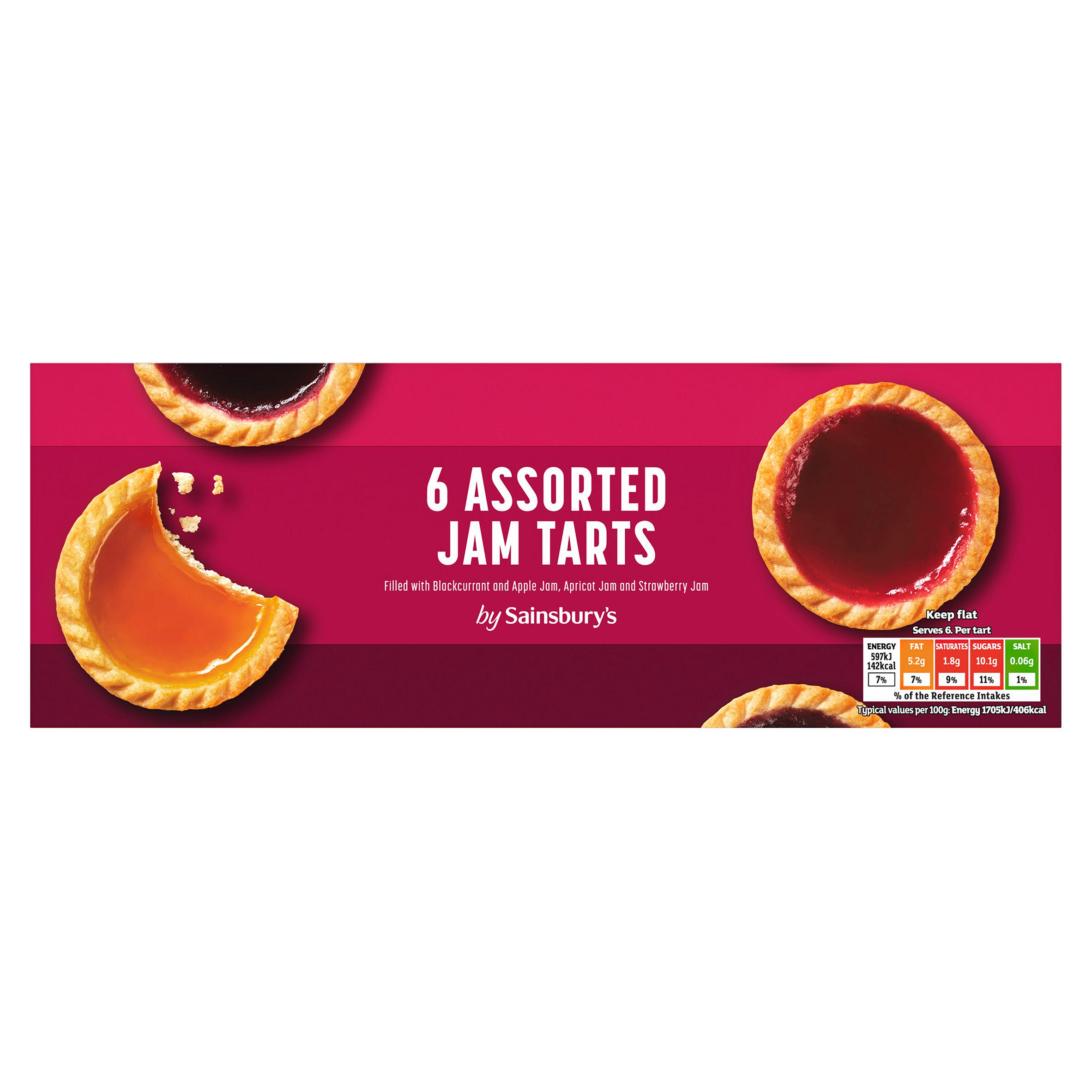 Sainsbury's Assorted Jam Tarts x6 185g