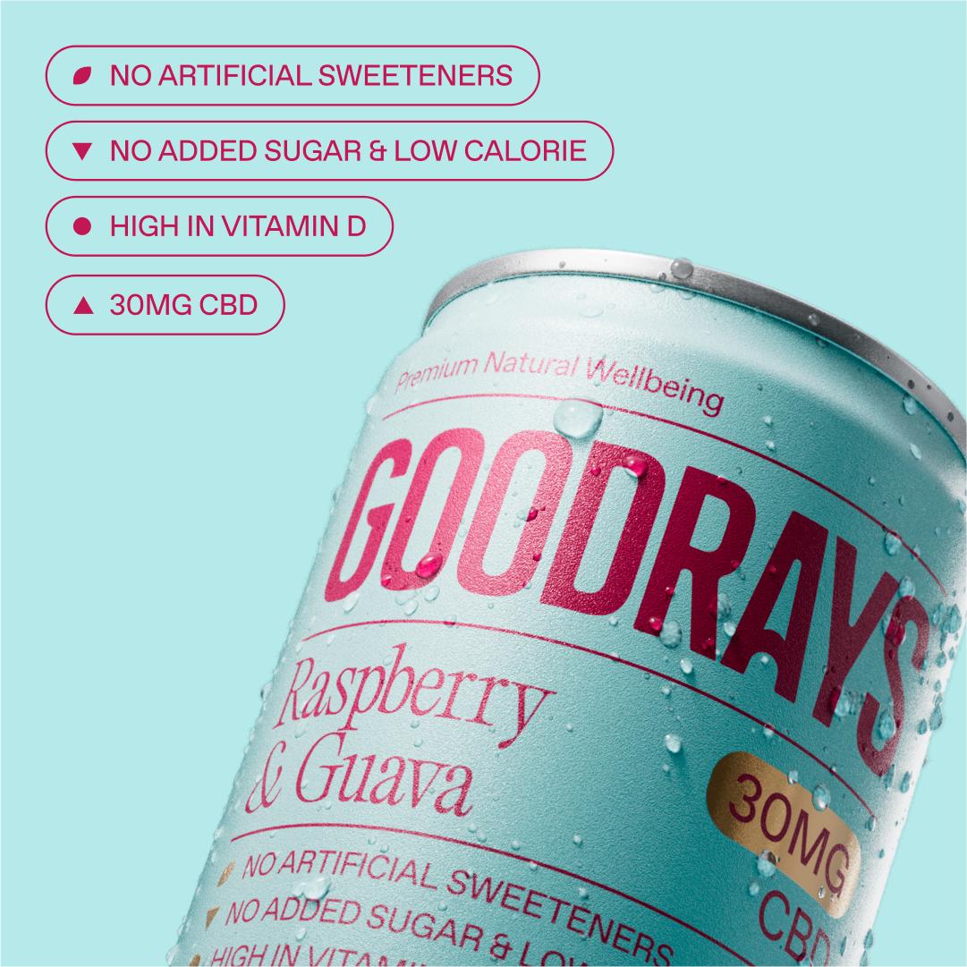 Goodrays 250ml Cbd Raspberry & Guava Drink thumbnail 2