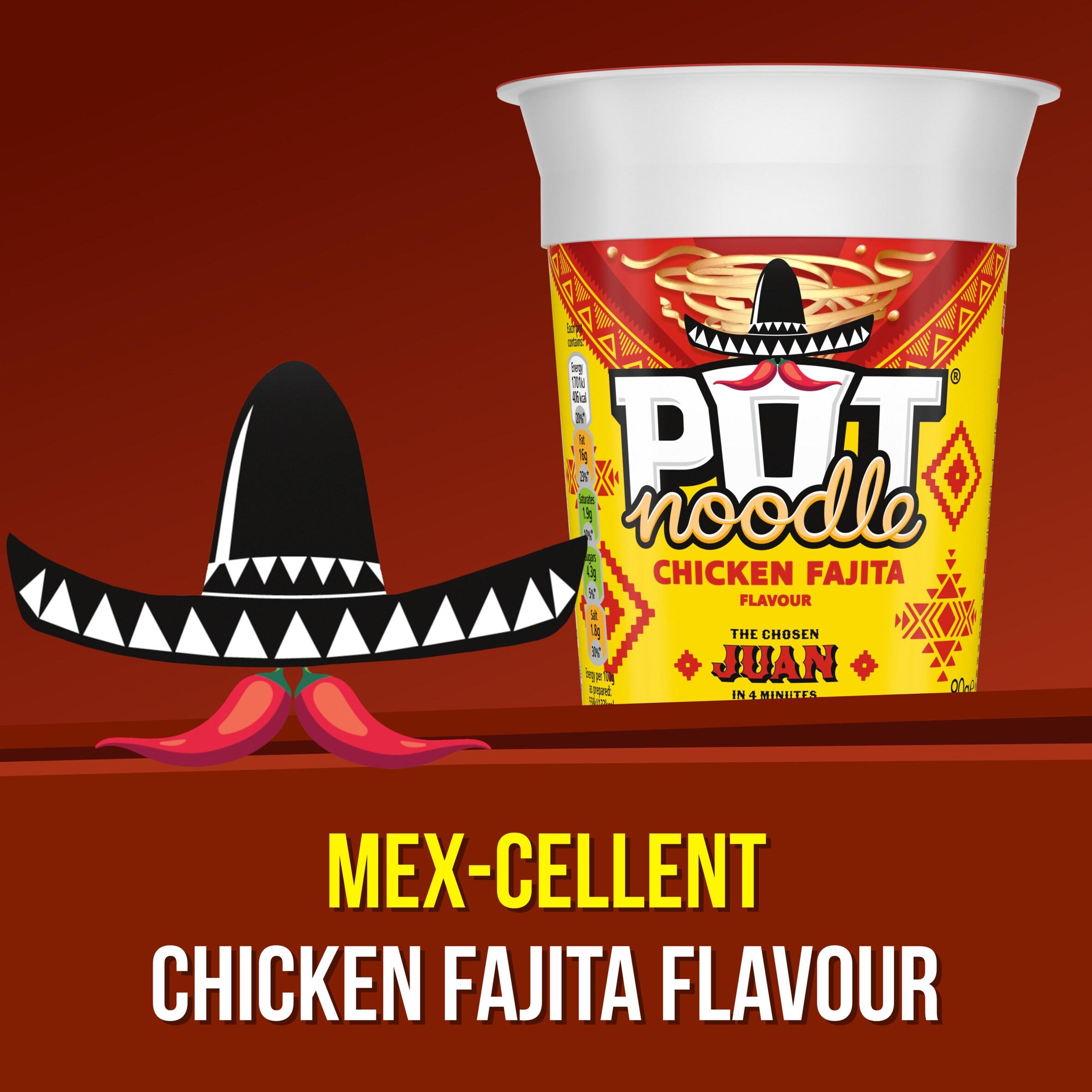 Pot Noodle Standard Snack Pot Chicken Fajita 90g thumbnail 2