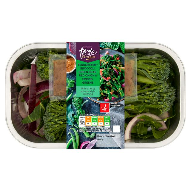 Sainsbury's Tenderstem Broccoli, Green Bean Red Onion & Spring Greens, Taste the Difference 200g