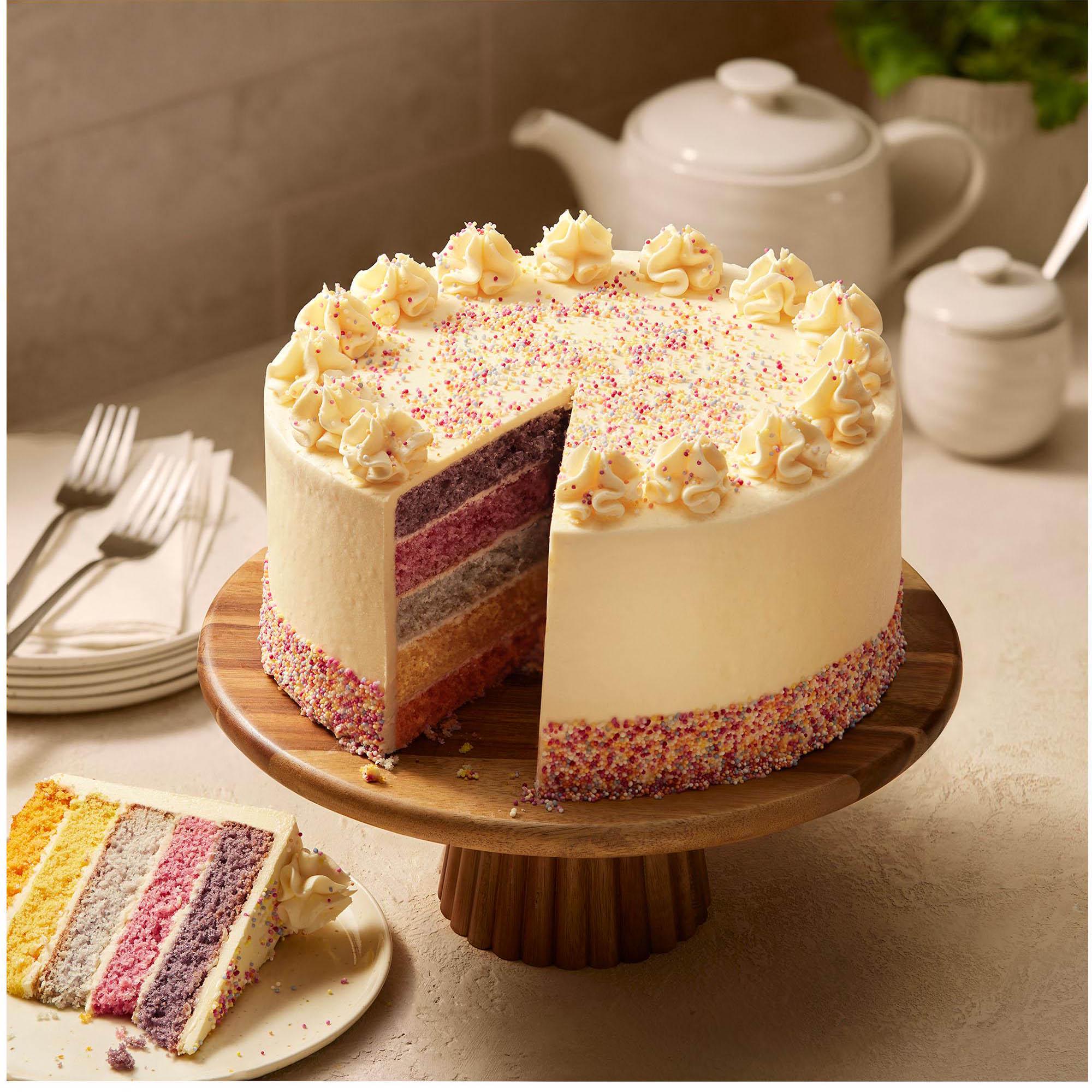 Sainsbury's 2.6kg Extra Large Rainbow Cake, Taste the Difference thumbnail 2