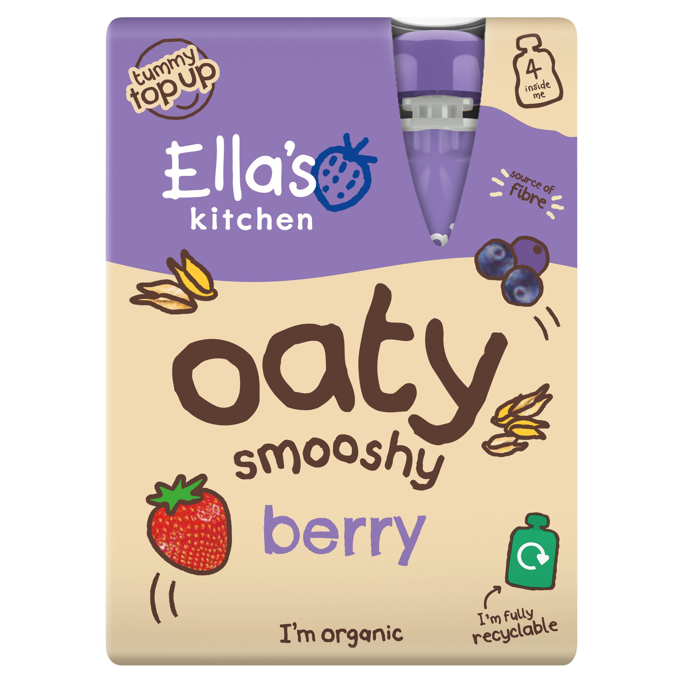 Ella's Kitchen Organic Oaty Berry Smoothie Food Pouch Multi 12m+