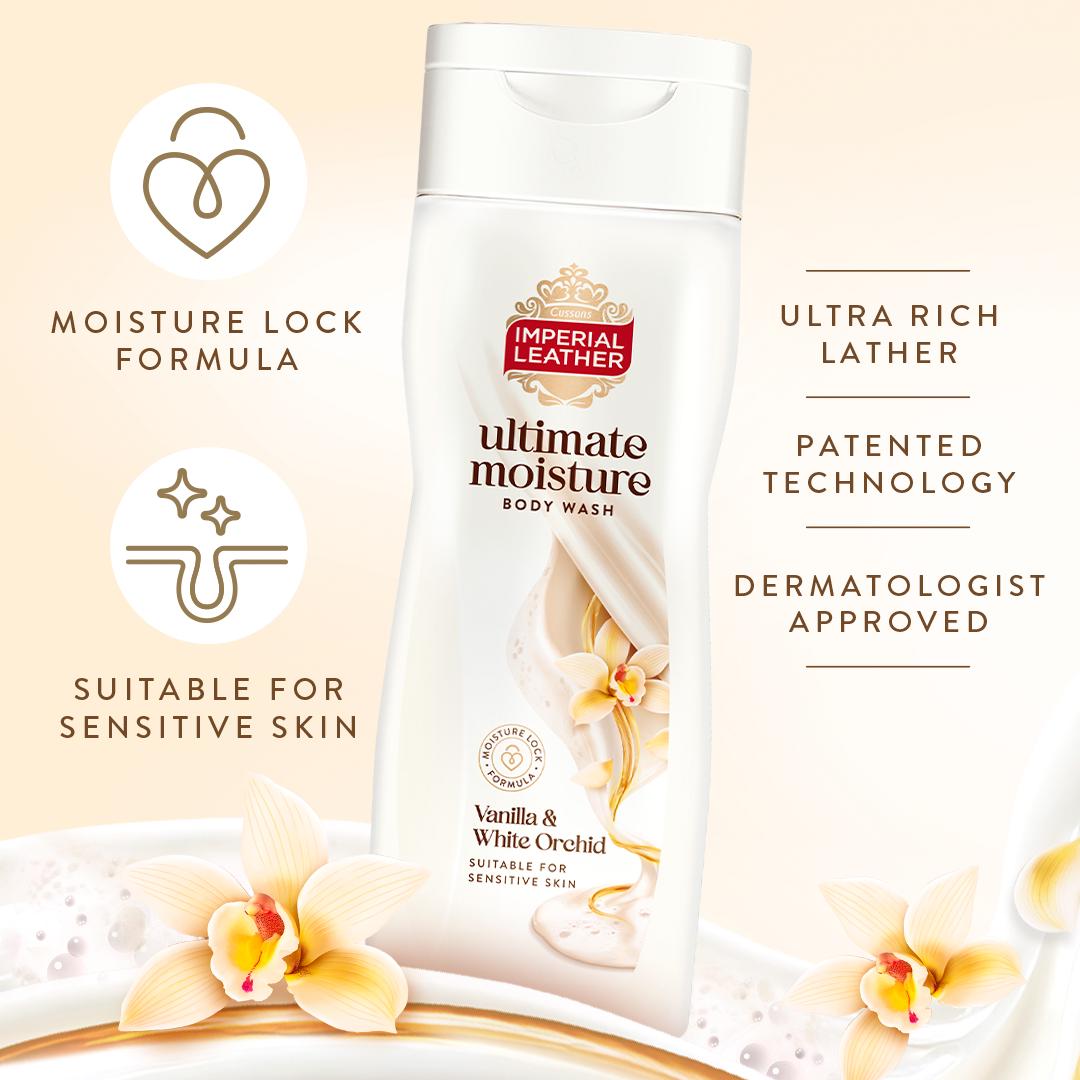 Imperial Leather Ultimate Moisture Vanilla & White Orchid Body Wash 450ml thumbnail 3