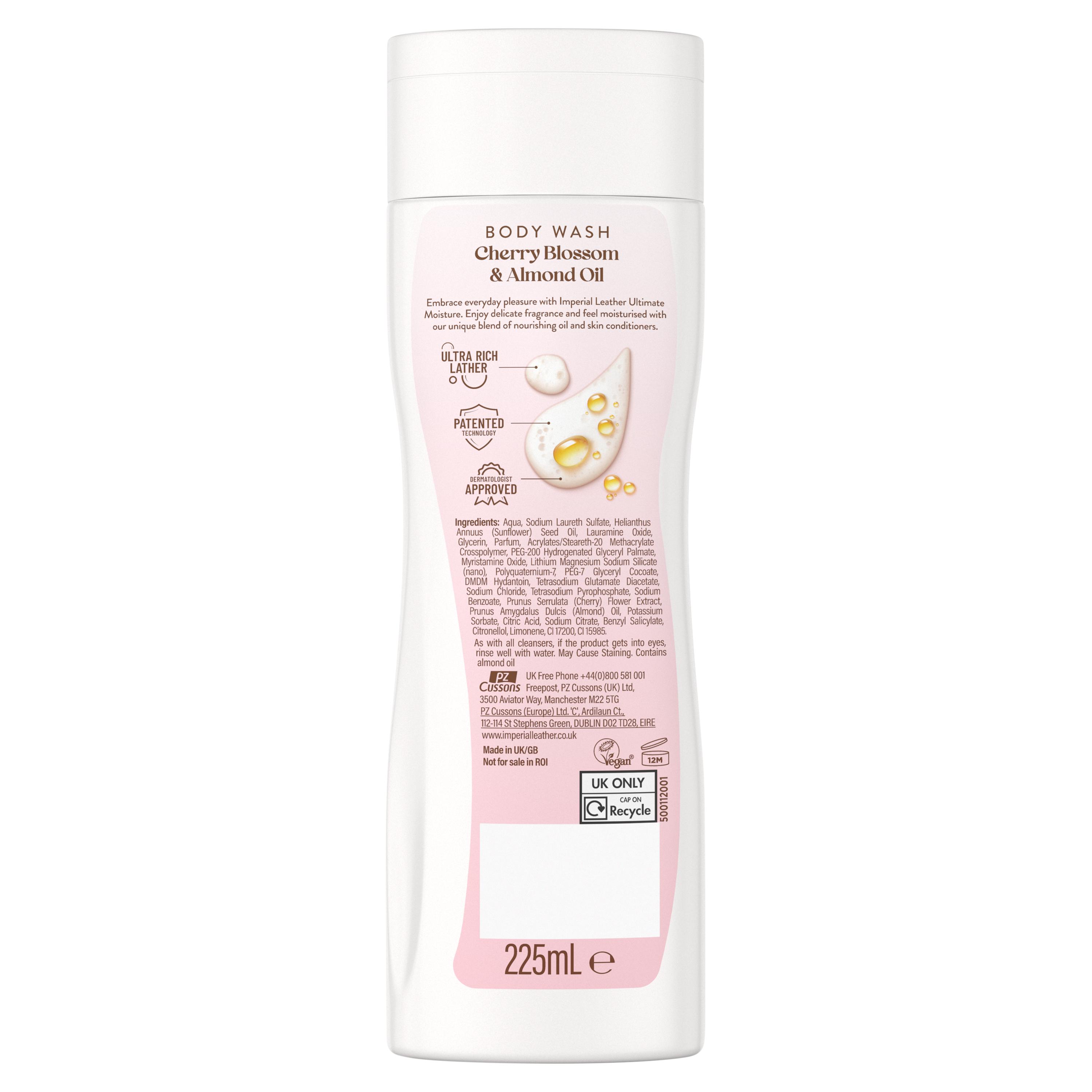 Imperial Leather Ultimate Moisture Cherry Blossom & Almond Oil Body Wash 225ml thumbnail 2