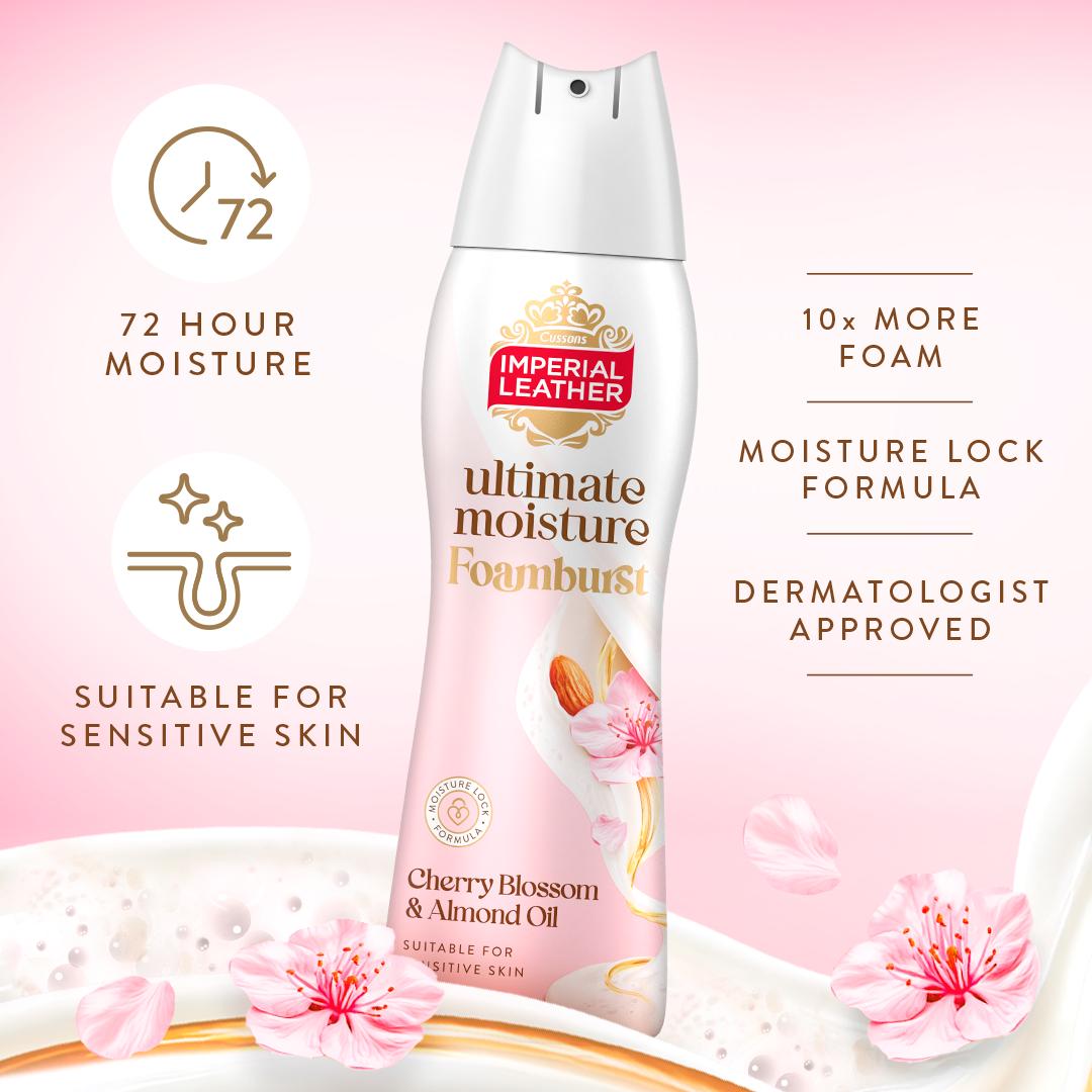 Imperial Leather 200ml Ultimate Moisture Cherry Blossom & Almond Oil Foamburst Body Wash thumbnail 3