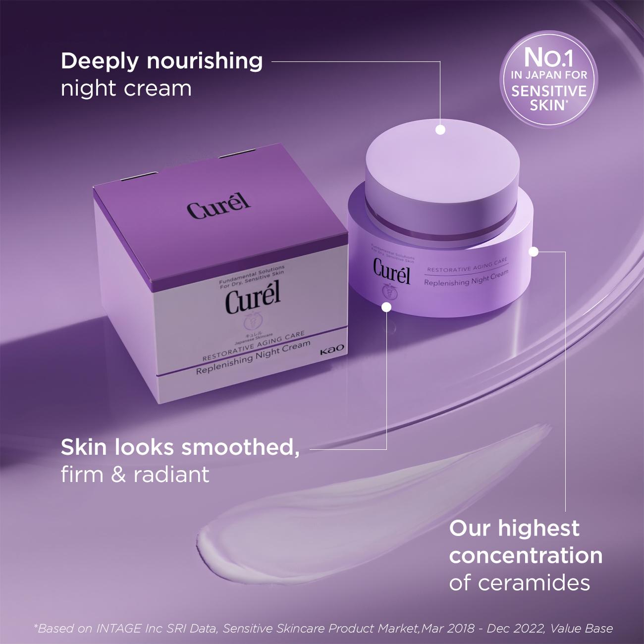Curél Replenishing Night Cream for Dry Sensitive Skin 40ml thumbnail 3