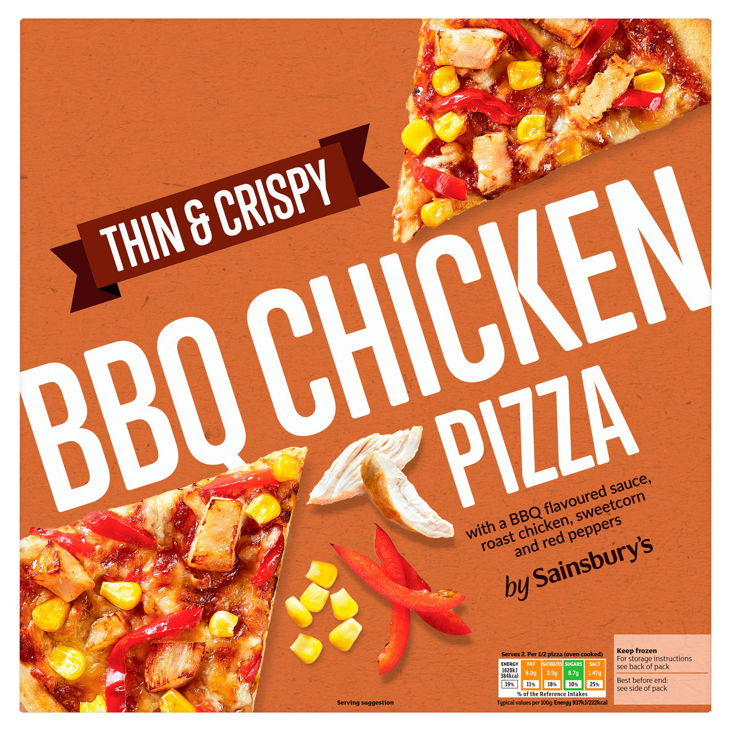 Sainsbury's Thin BBQ Chicken Pizza