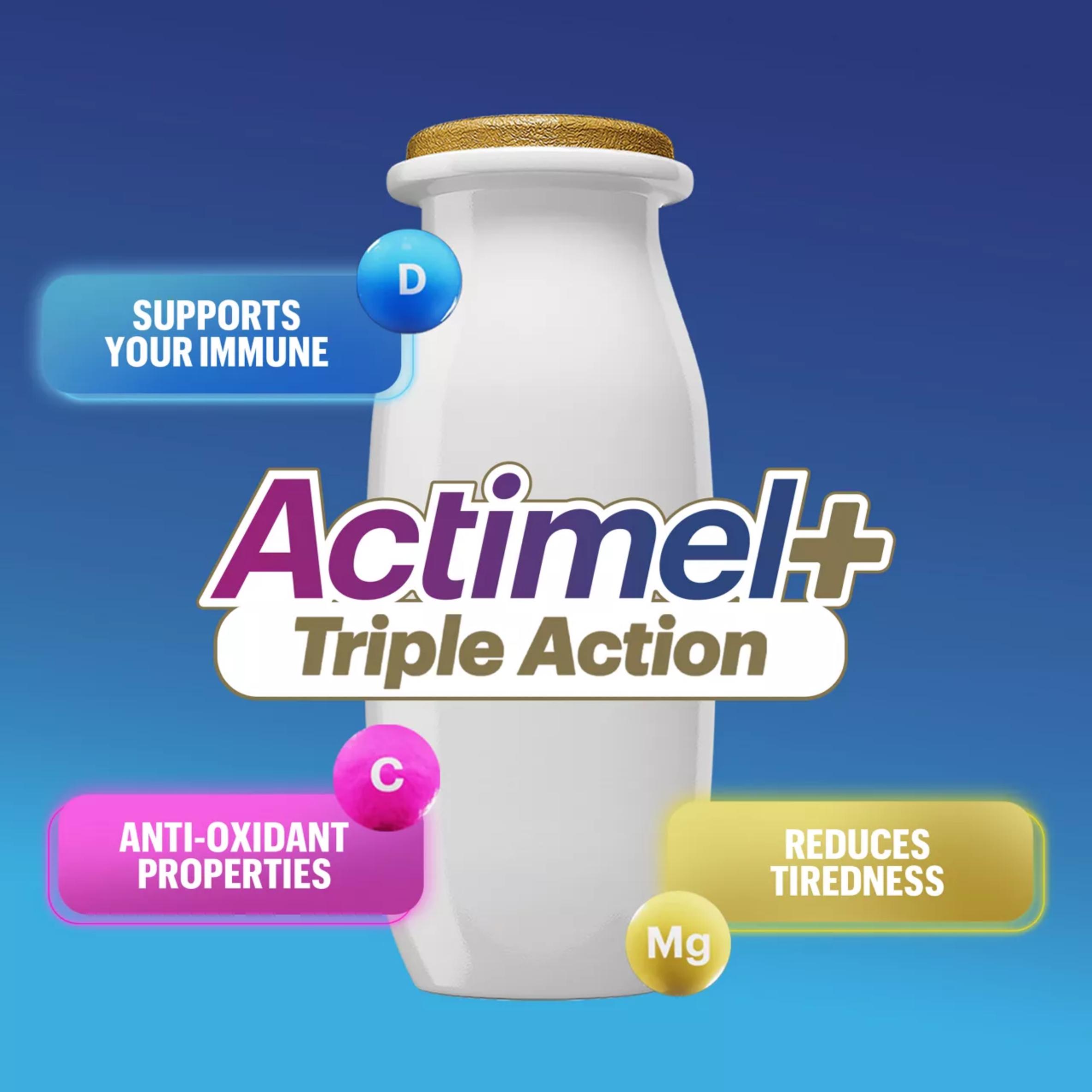 Actimel Triple Action 100% Vitamin D Blueberry & Blackberry Live Yoghurt Drink Multipack 8 x 100g thumbnail 2