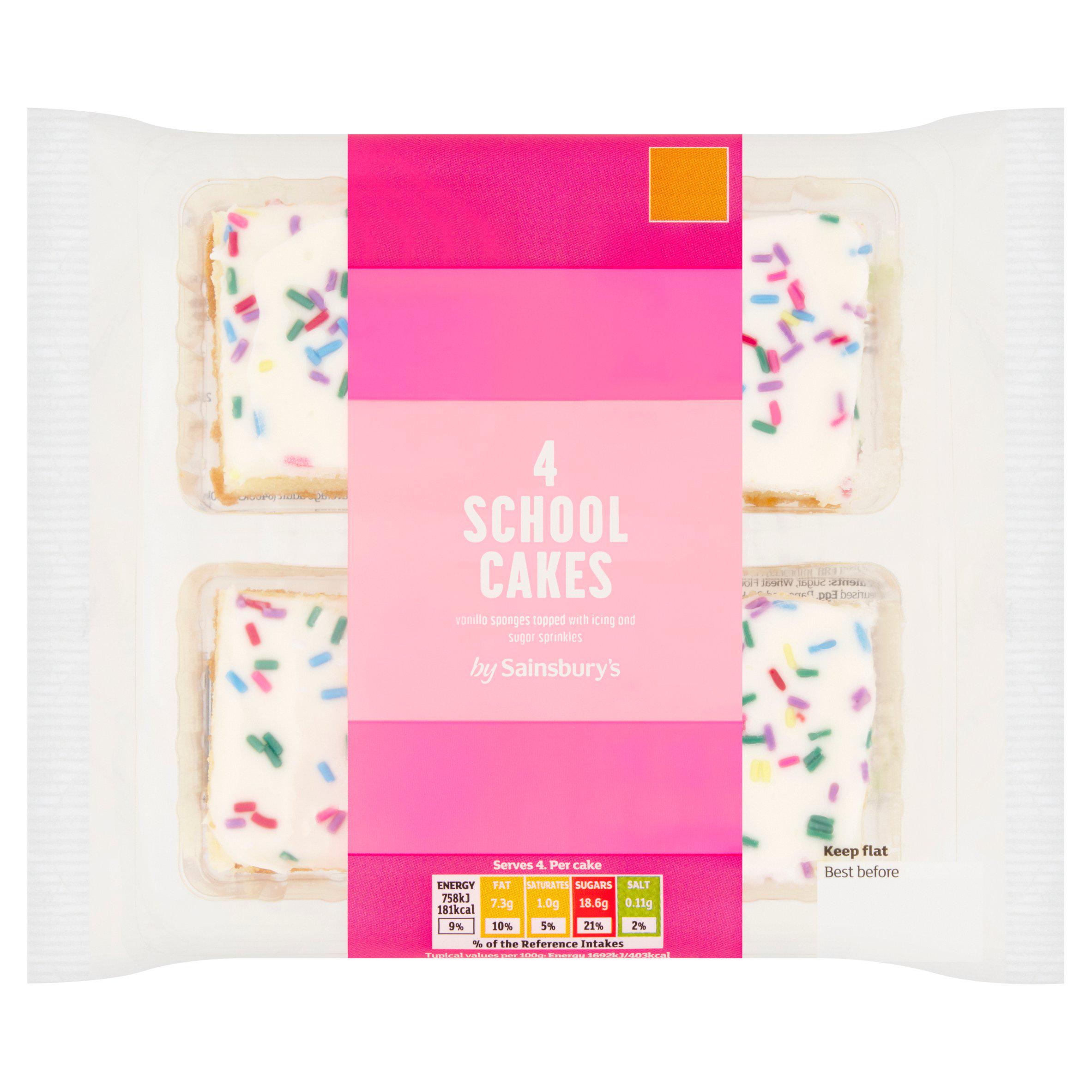 Sainsbury's School Cake x4