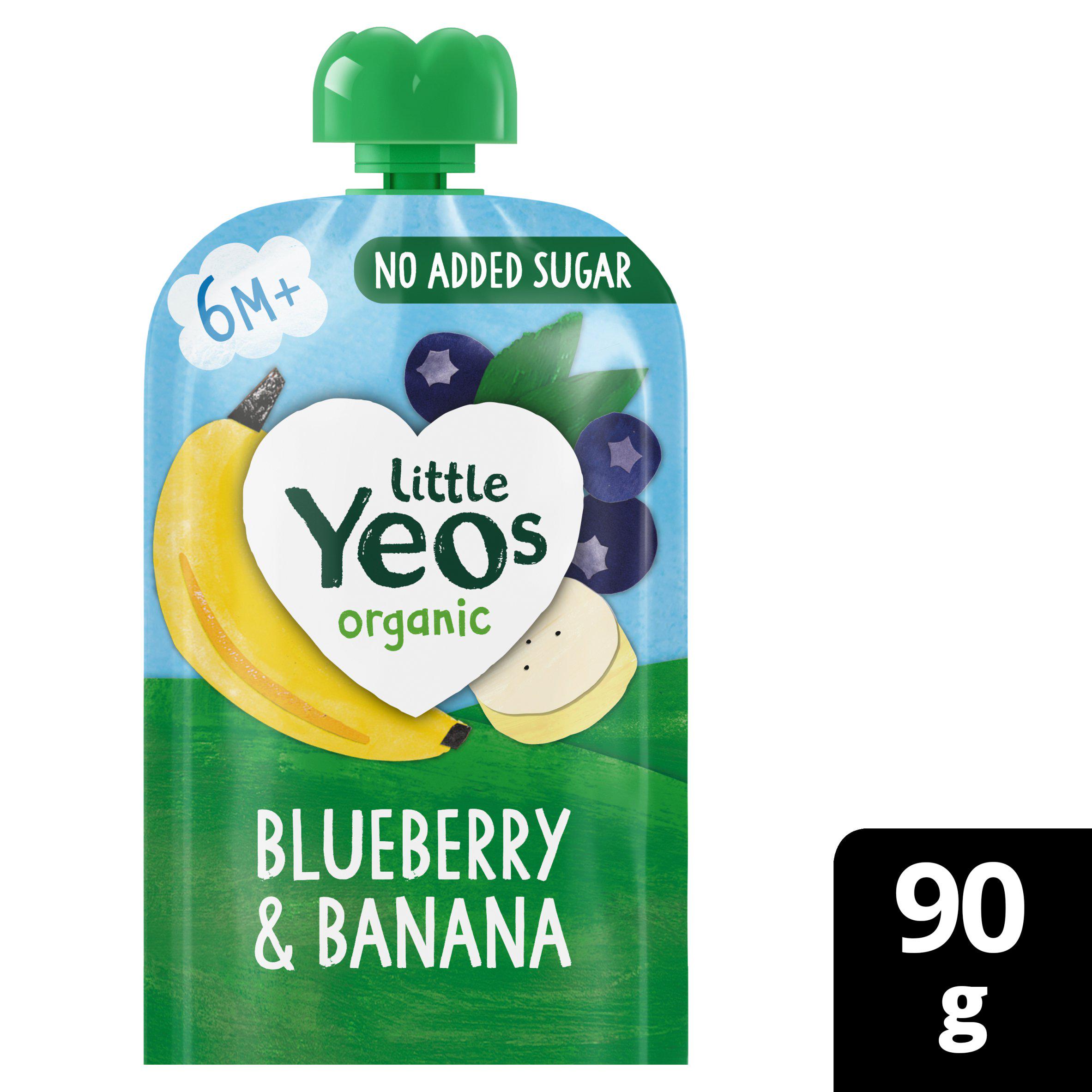 Yeo Valley Little Yeos No Added Sugar Blueberry & Banana Pouch