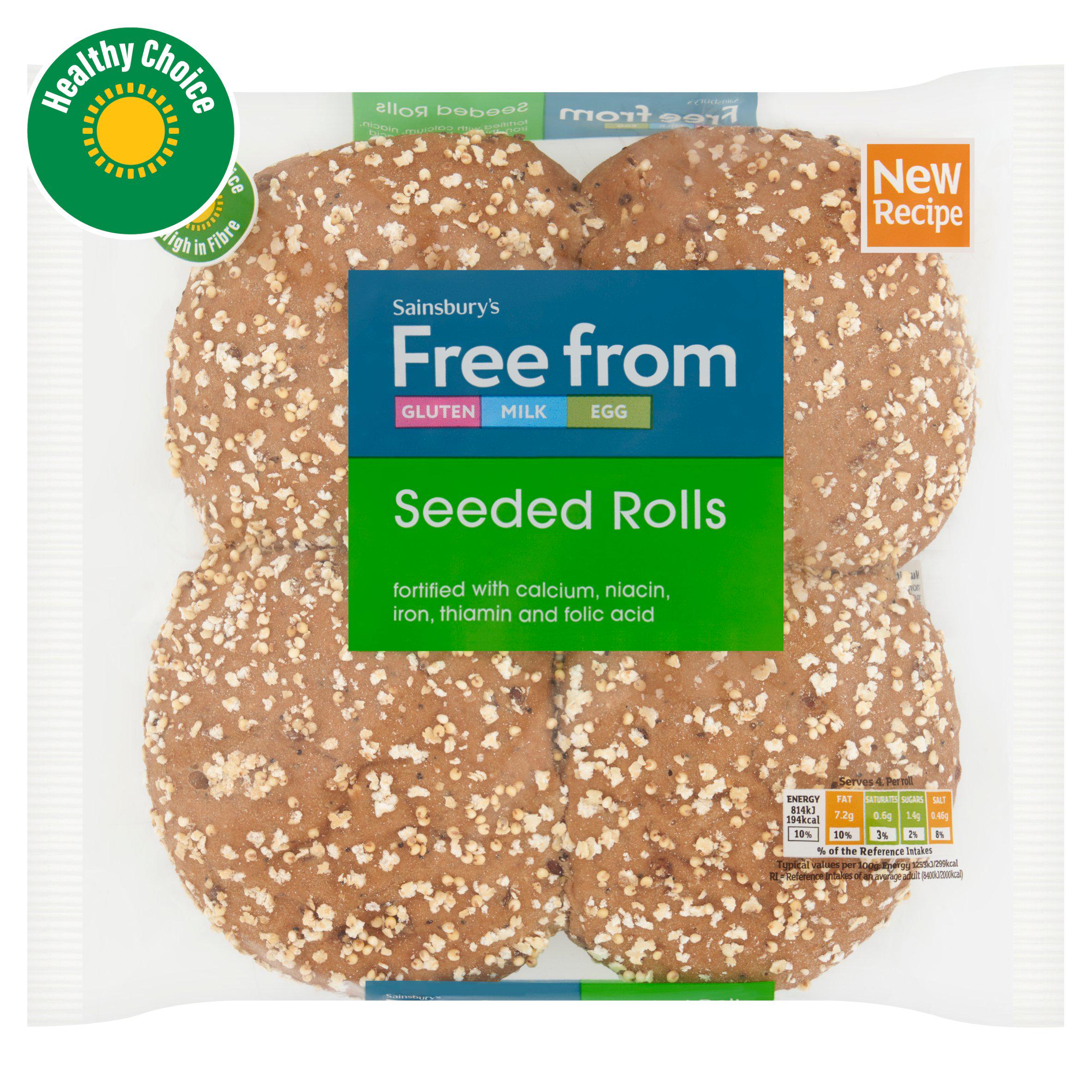Sainsbury's Free From Seeded Rolls 260g