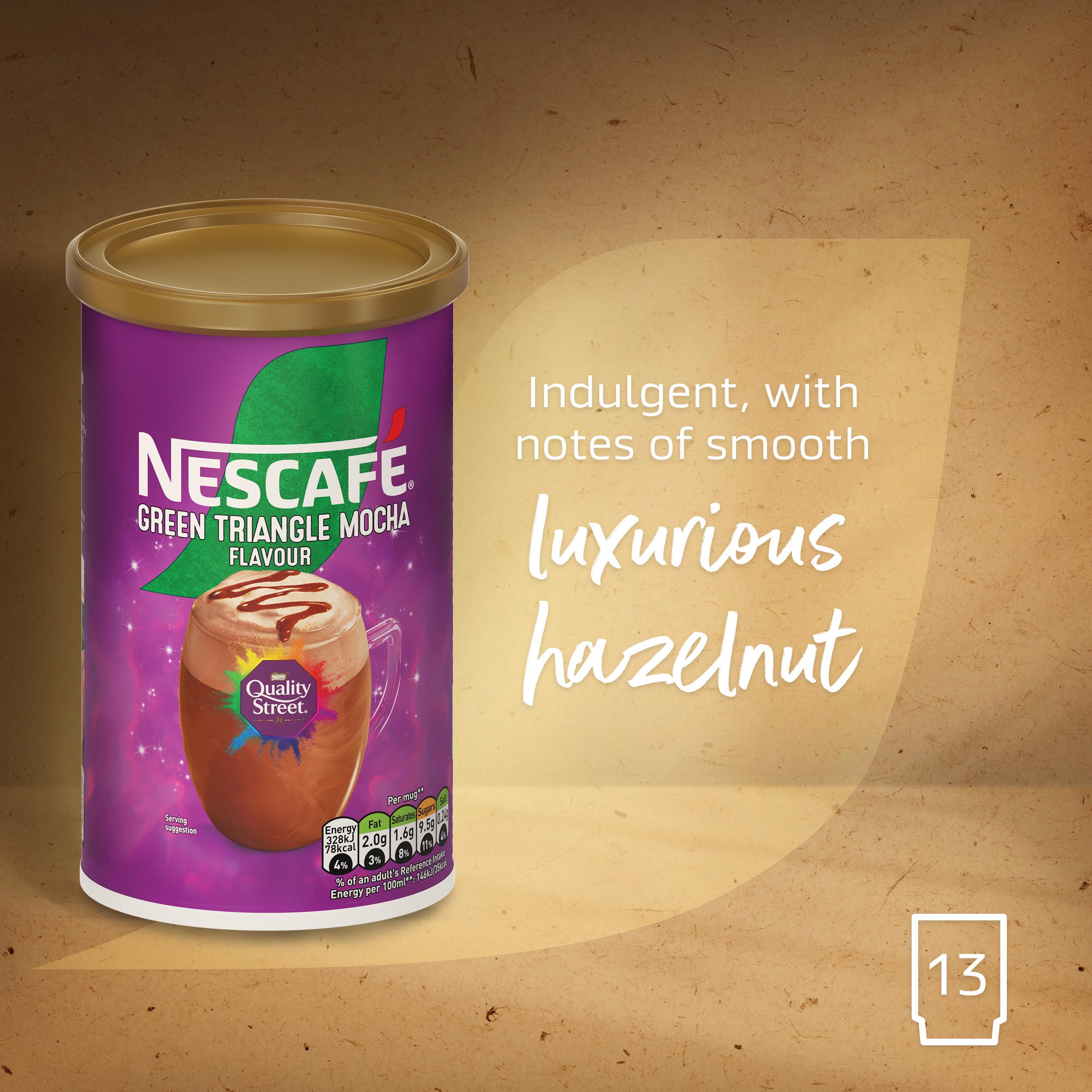 Nescafe Quality Street Green Triangle Hazelnut Mocha Coffee Tub 260g thumbnail 2