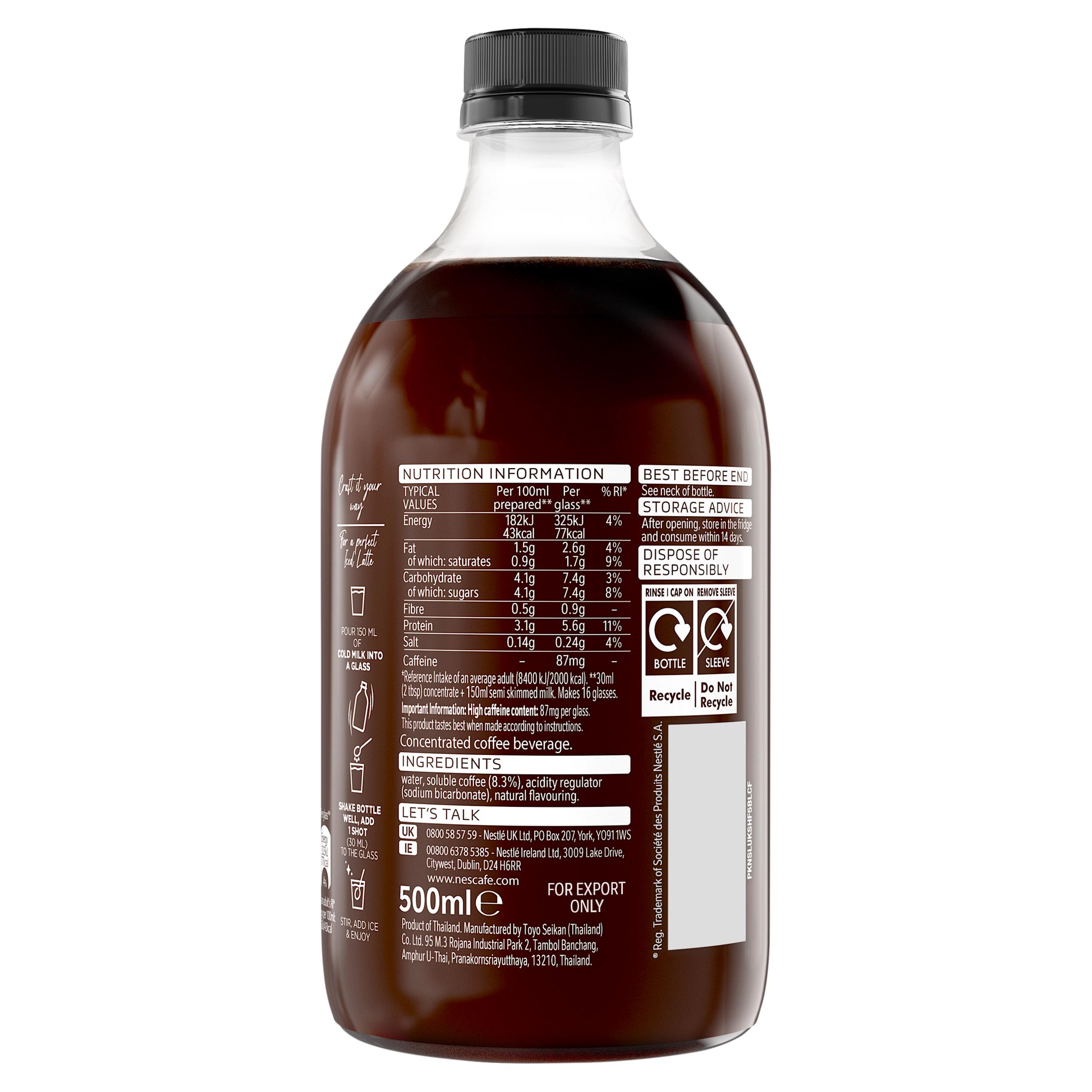 Nescafe Iced Coffee Espresso Concentrated Unsweetened 500ml thumbnail 2