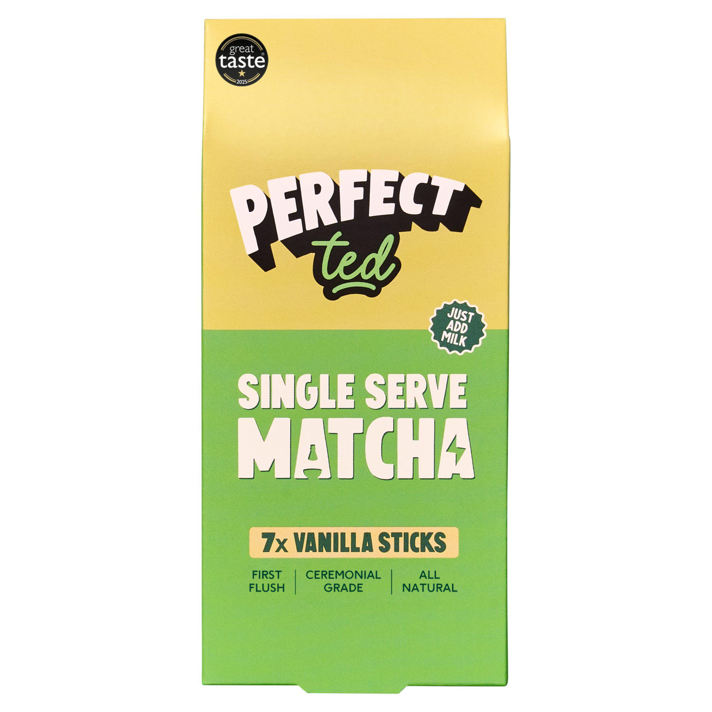 Perfect Ted Vanilla Bean Matcha Single Serve Sticks 7 x 5g