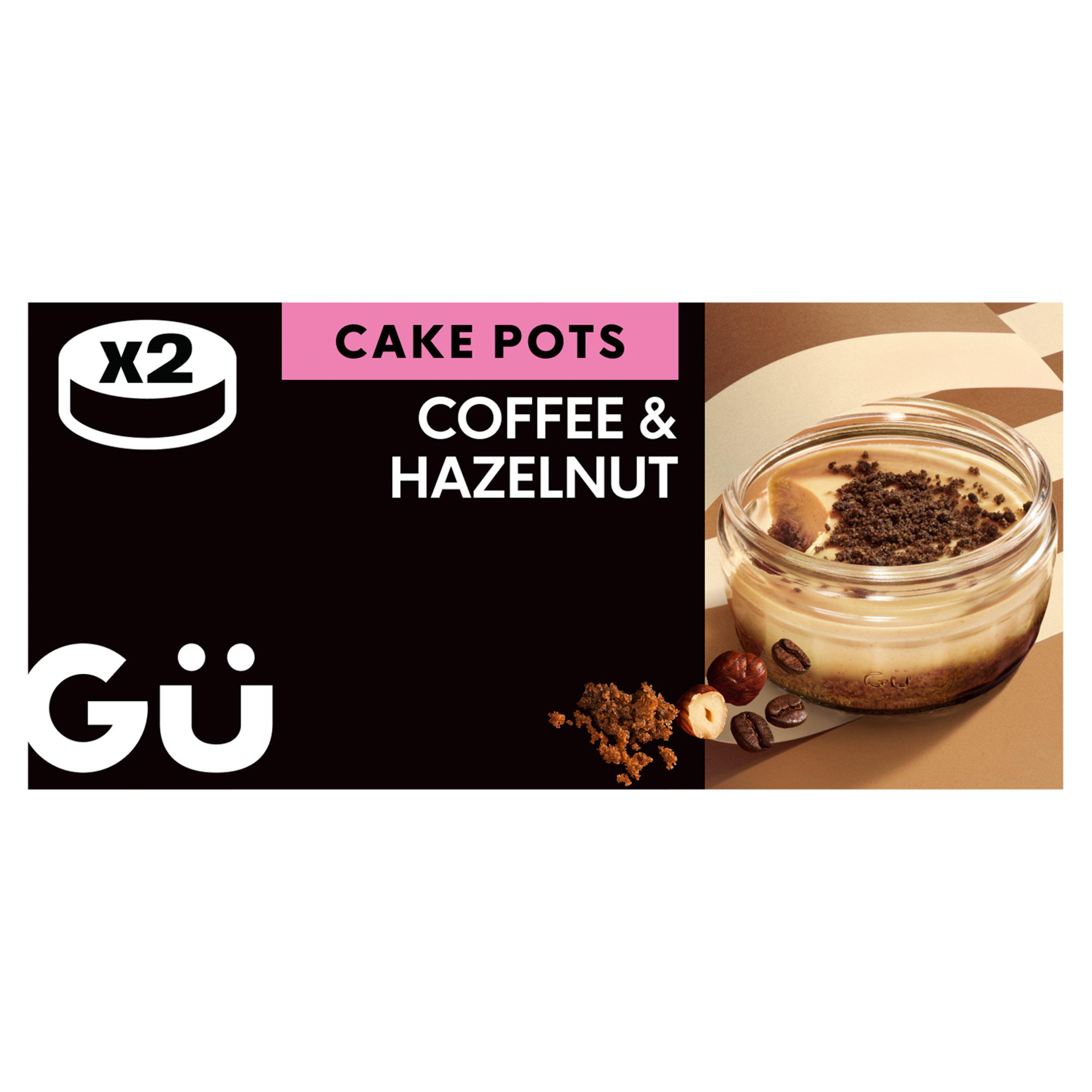 Gu Coffee & Hazelnut Cake Pot Dessert 2x65g