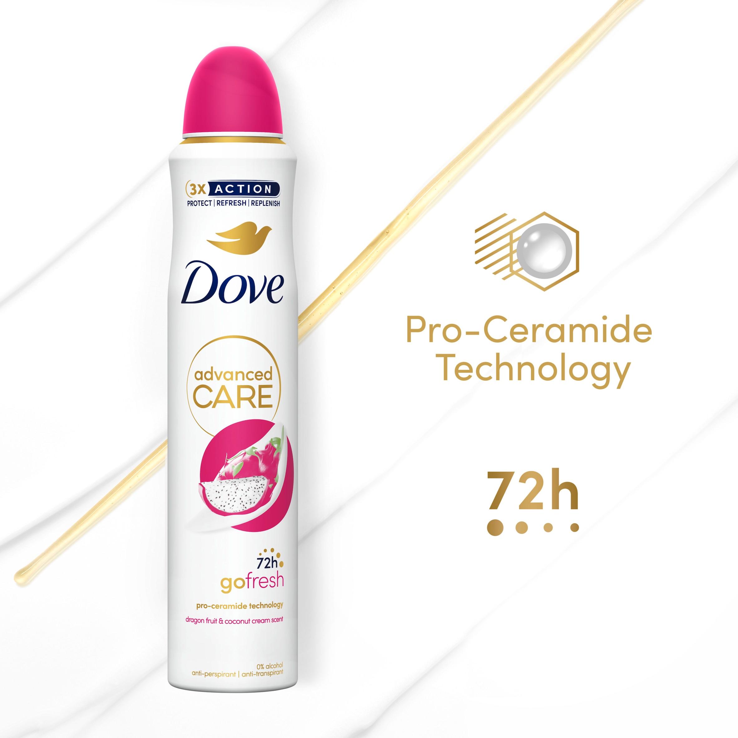 Dove Advanced Care Go Fresh Anti Perspirant Aerosol Dragonfruit & Coconut Cream Scent 200ml thumbnail 3