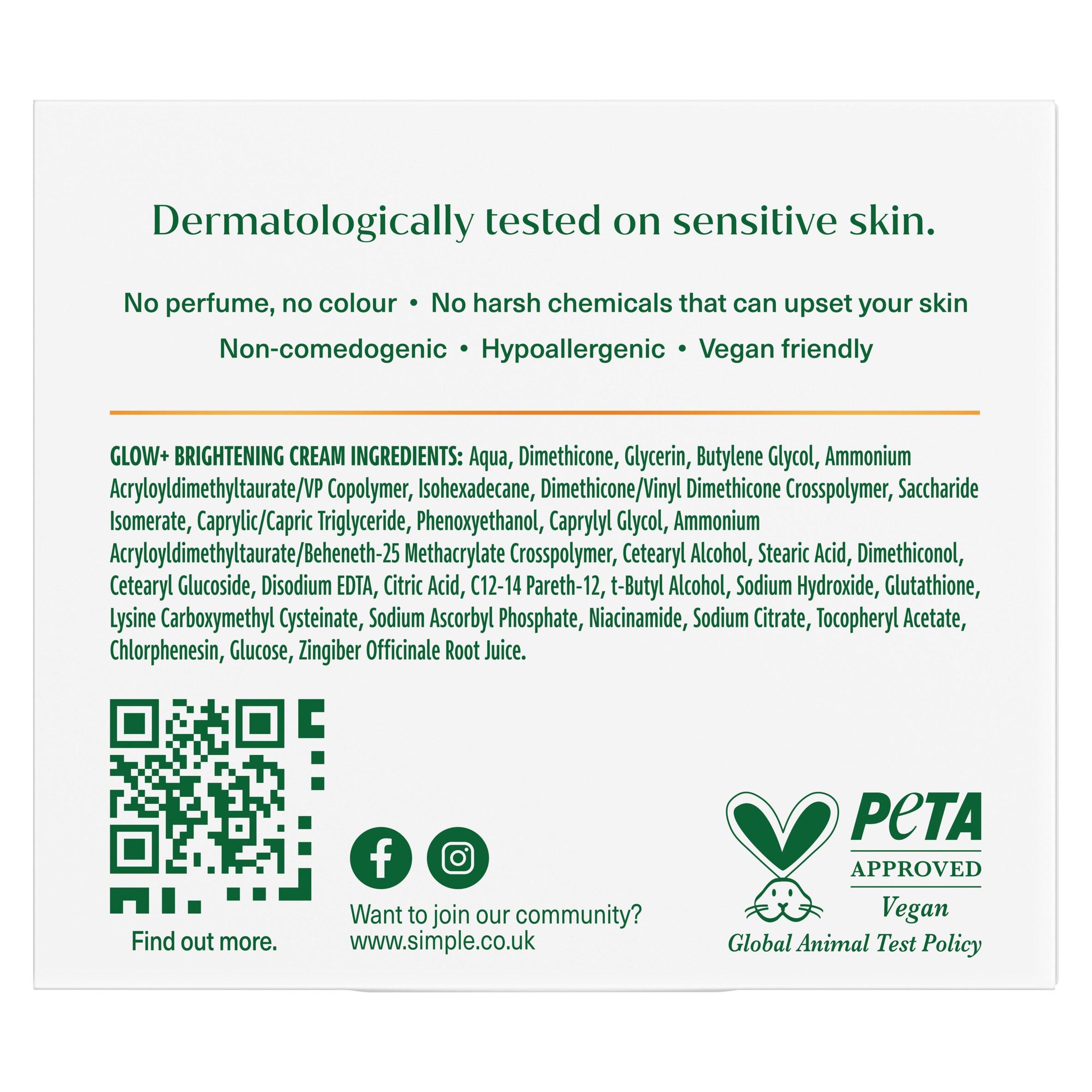 Simple Facial Moisturiser Glow+ 50ml thumbnail 2