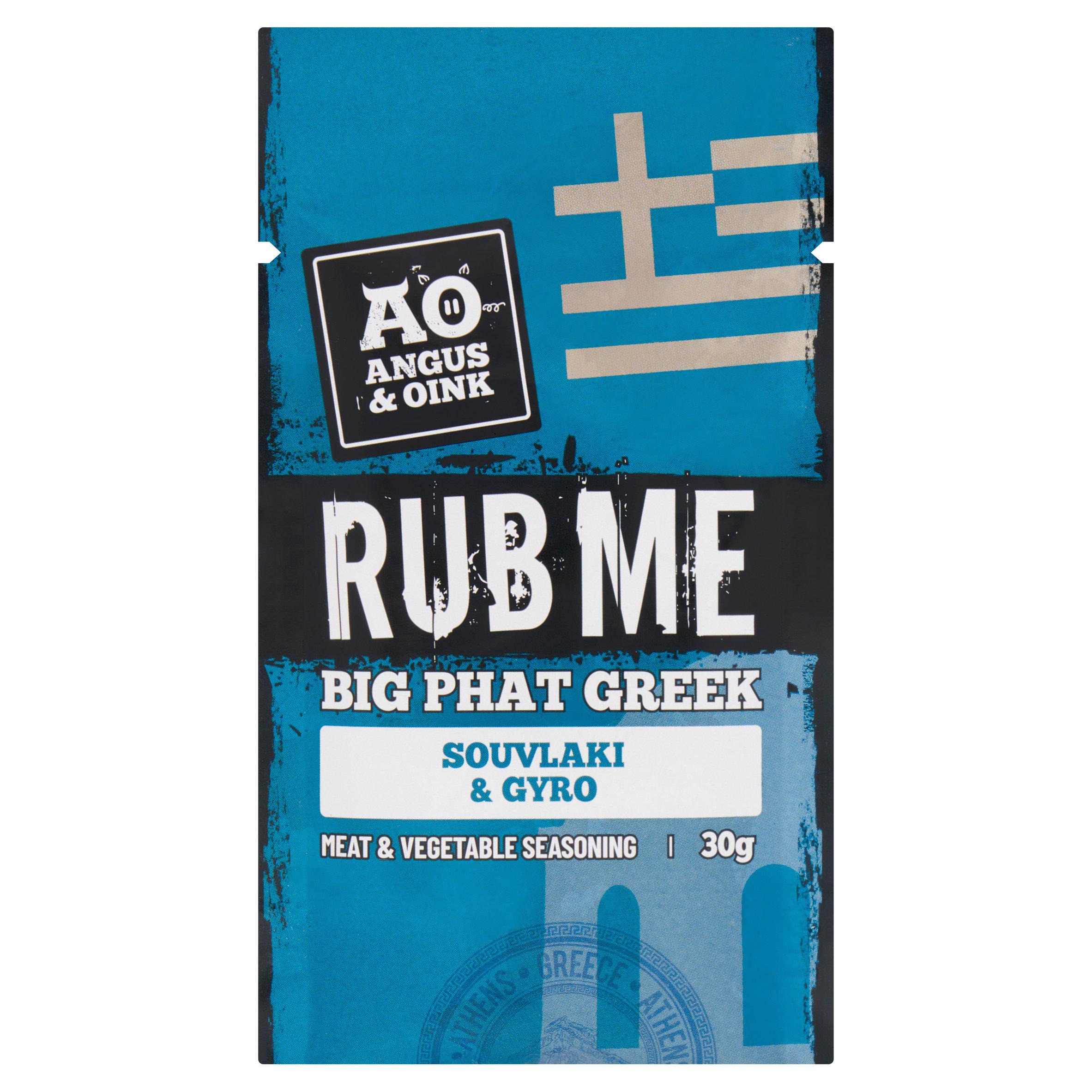 Angus & Oink Rub Me Big Phat Greek Souvlaki, Gyro Meat & Vegetable Seasoning 30g