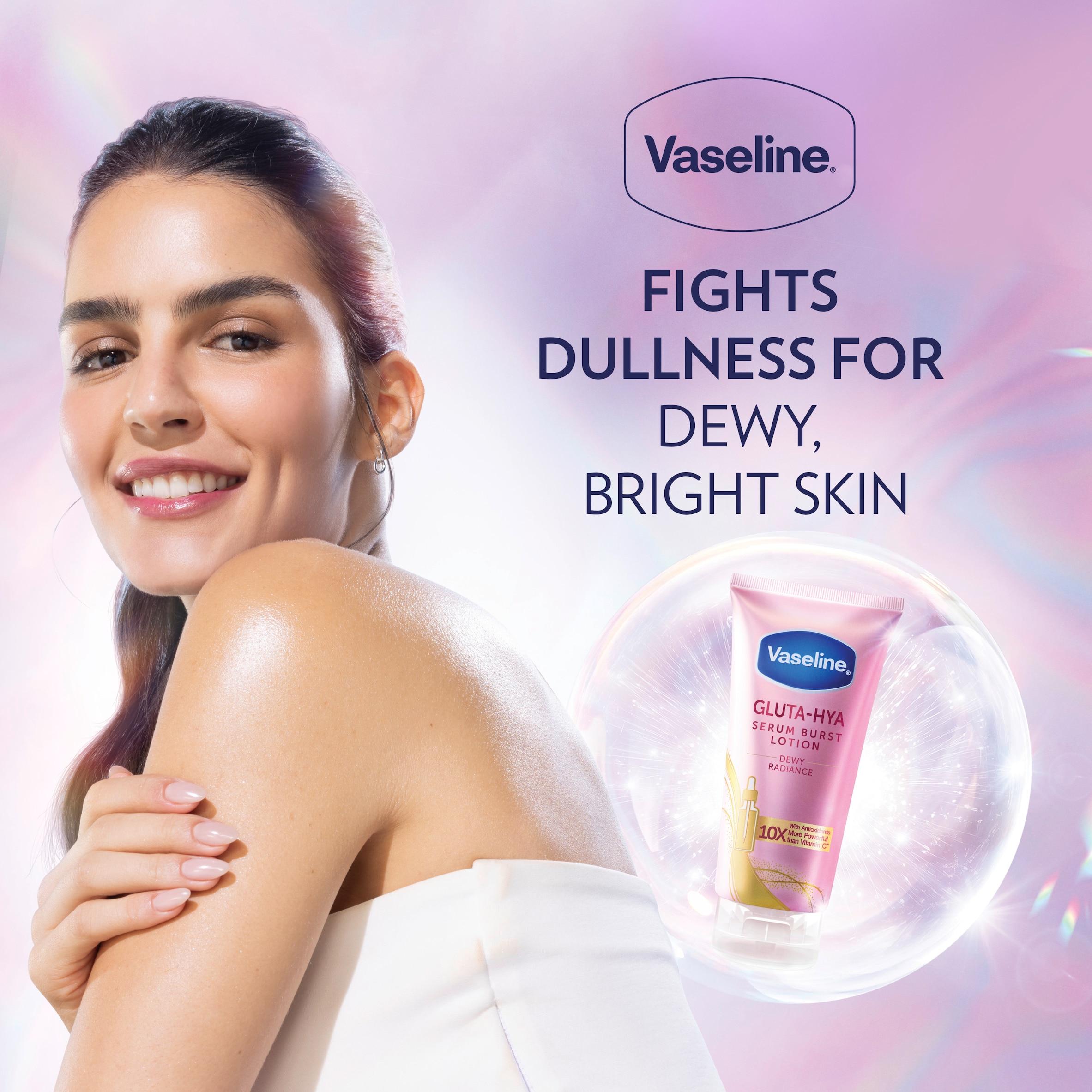 Vaseline Gluta Hya Dewy Radiance Serum Burst Body Lotion Moisturiser 200ml thumbnail 6