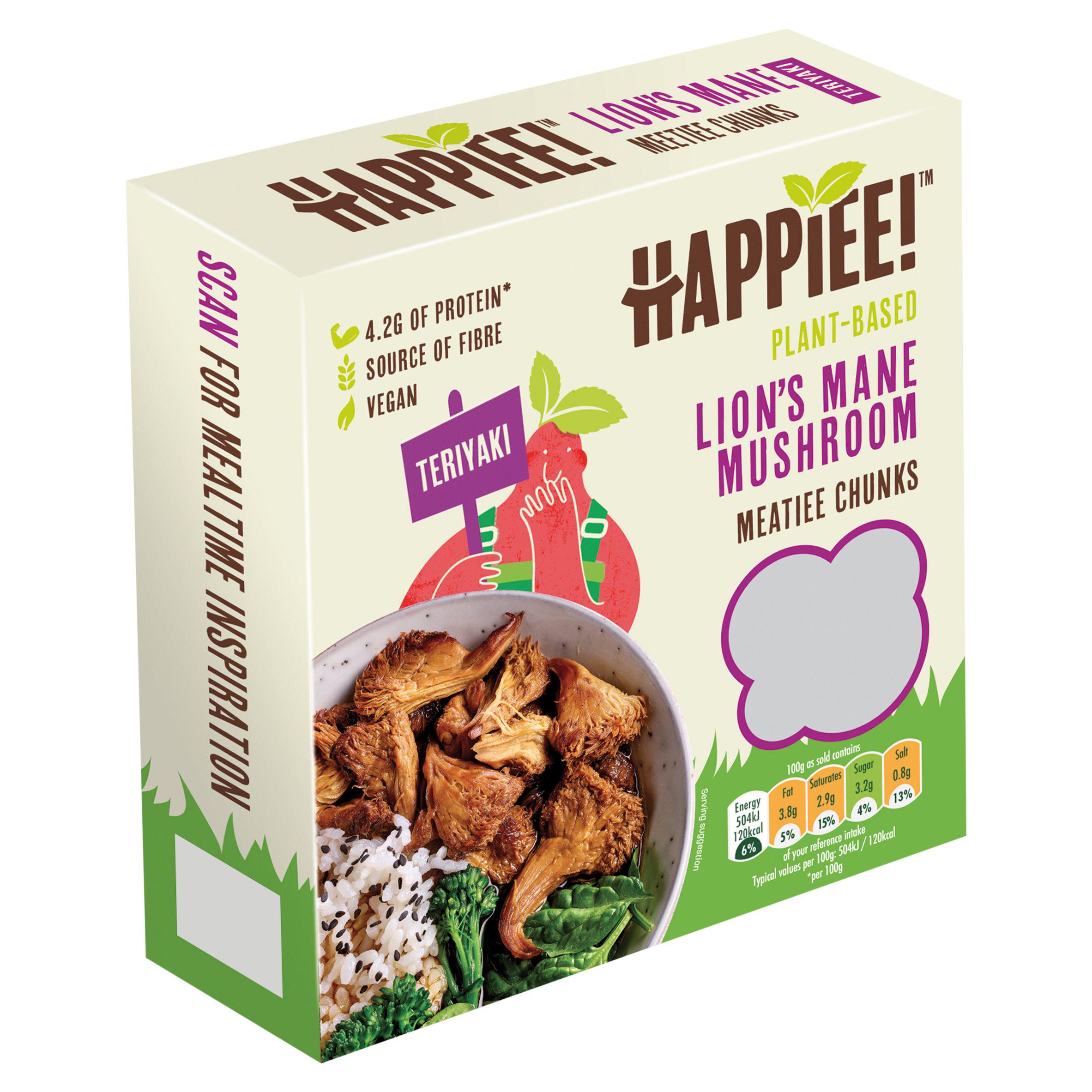 Happiee! Plant Based Lions Mane Mushroom Meatiee Chunks Teriyaki 180g