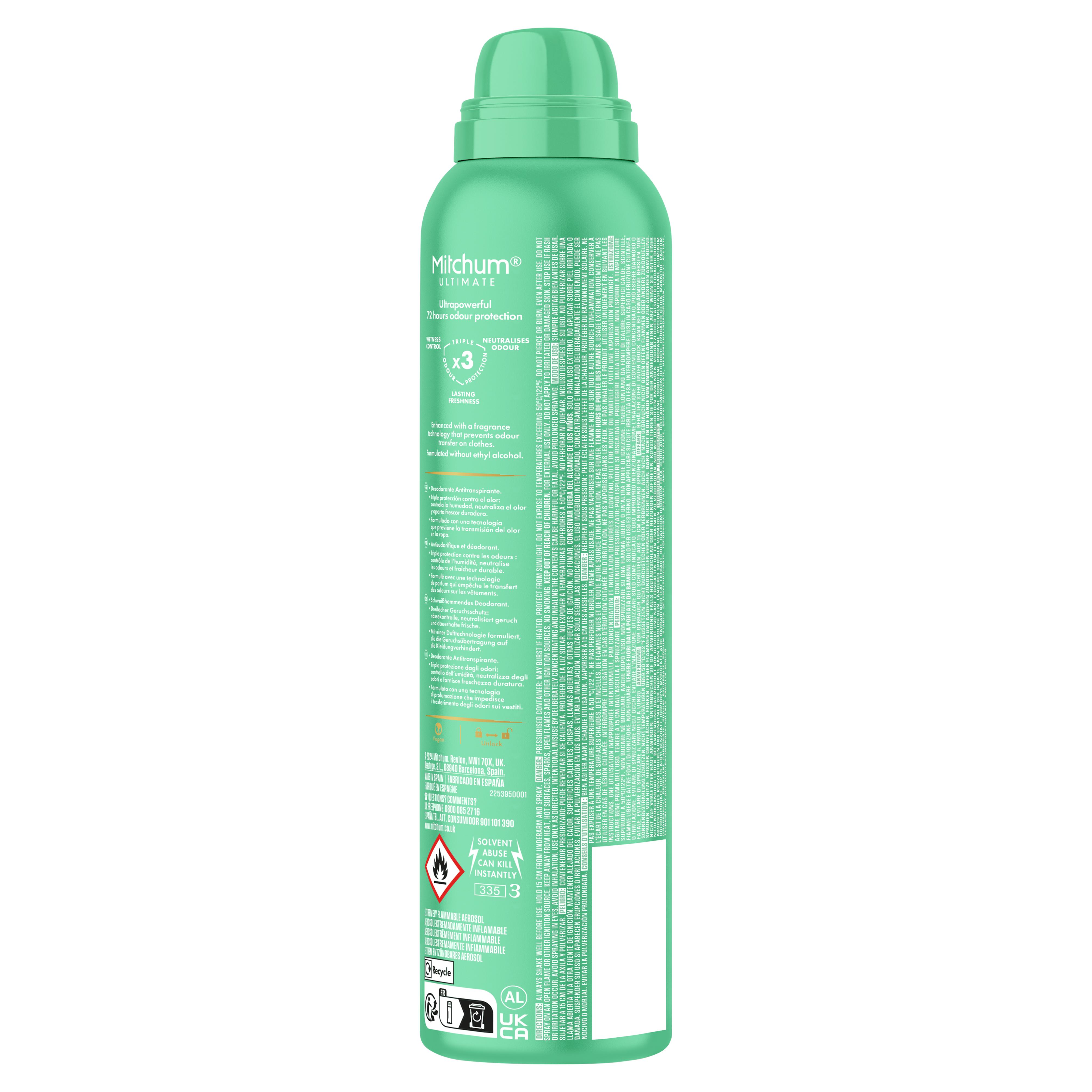 Mitchum Women Ultimate Bright Floral Antiperspirant & Deodorant 250ml thumbnail 2