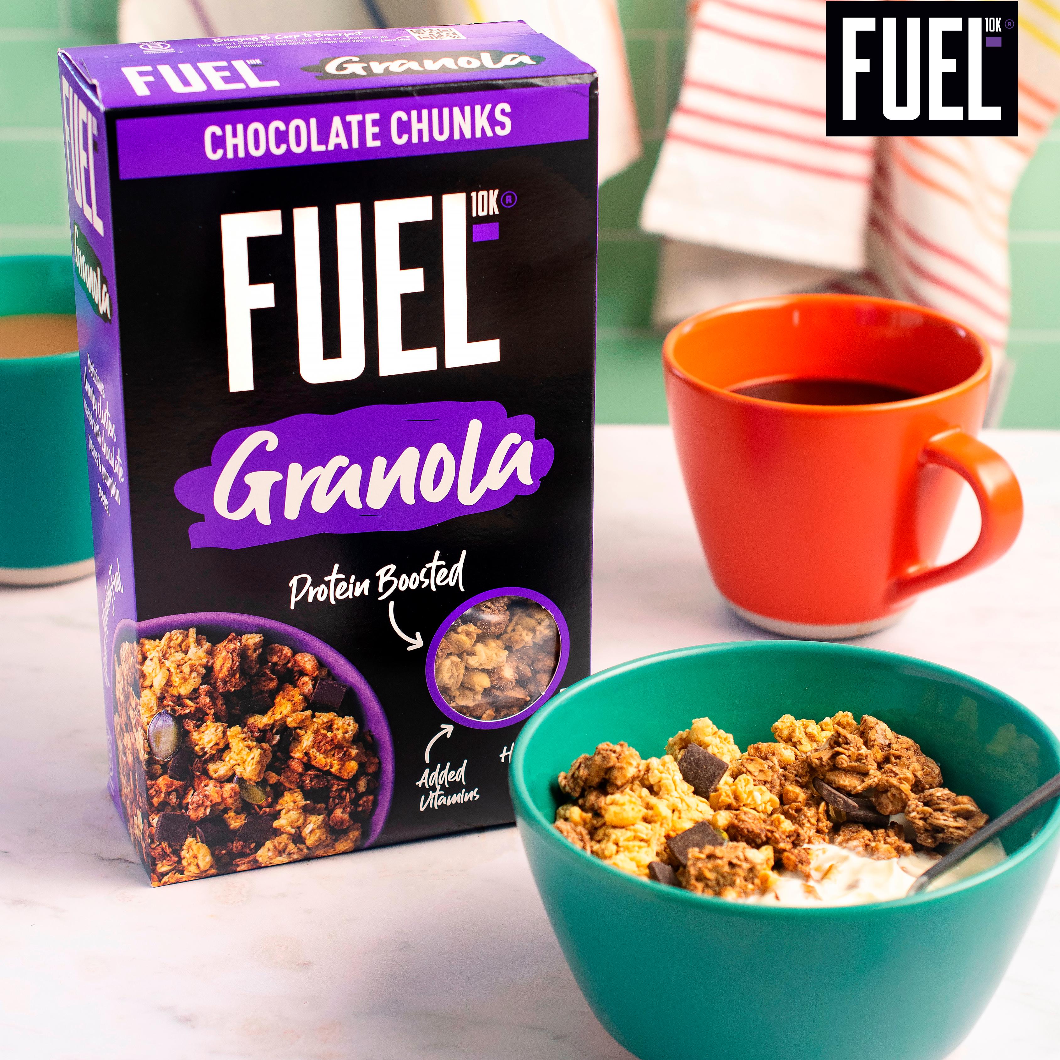 FUEL10K Chocolate Chunks Protein Granola Breakfast Cereal 400g thumbnail 4