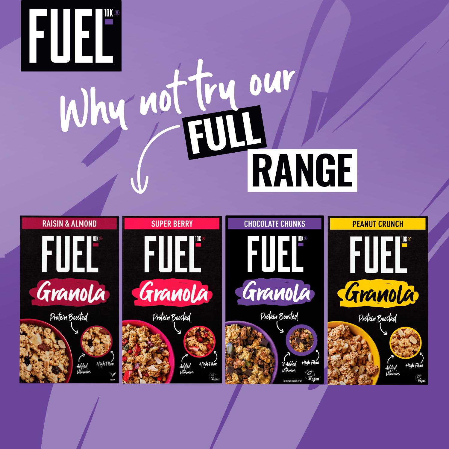 FUEL10K Chocolate Chunks Protein Granola Breakfast Cereal 400g thumbnail 5