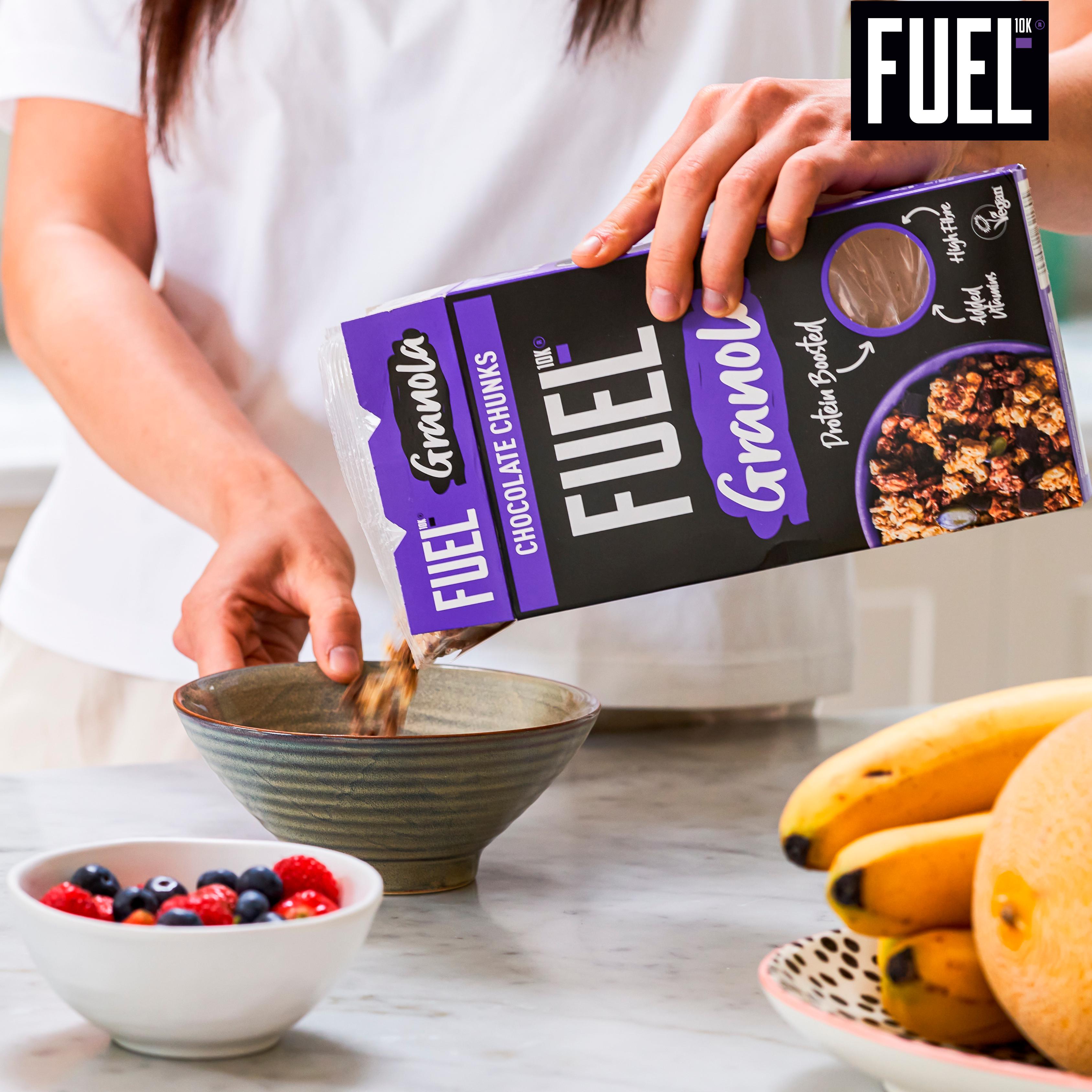 FUEL10K Chocolate Chunks Protein Granola Breakfast Cereal 400g thumbnail 6