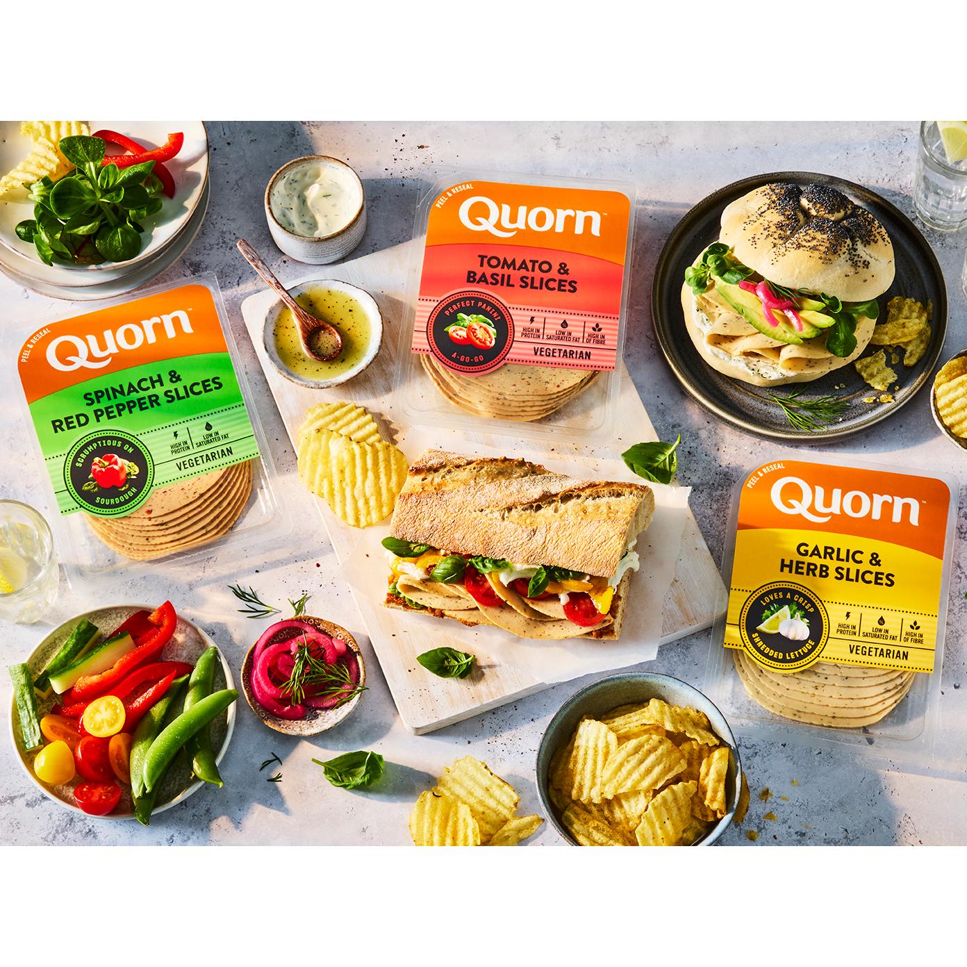 Quorn Tomato & Basil Slices 100g thumbnail 3
