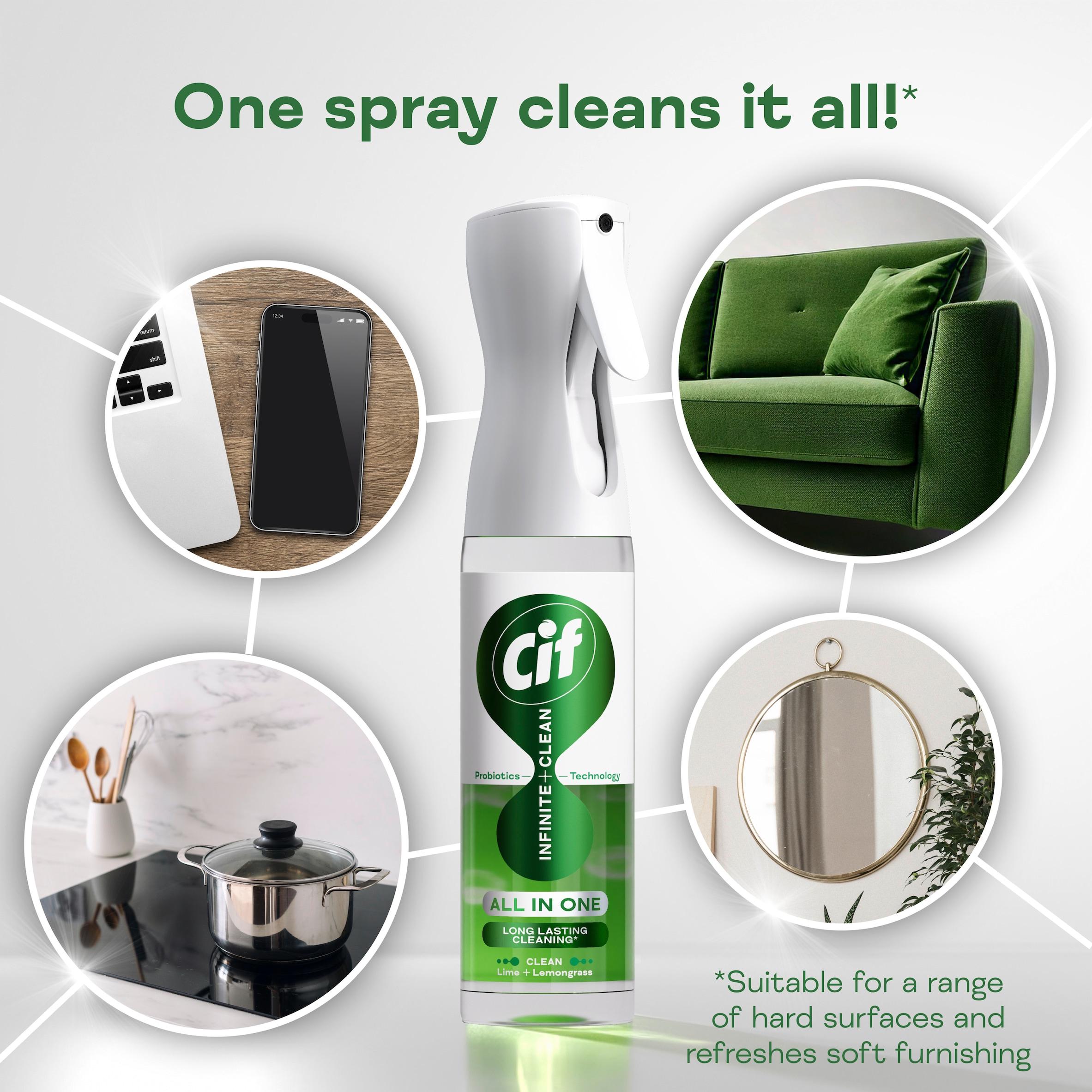 Cif Infinite Clean All in One Cleaner Spray Lime & Lemongrass 280ml thumbnail 2