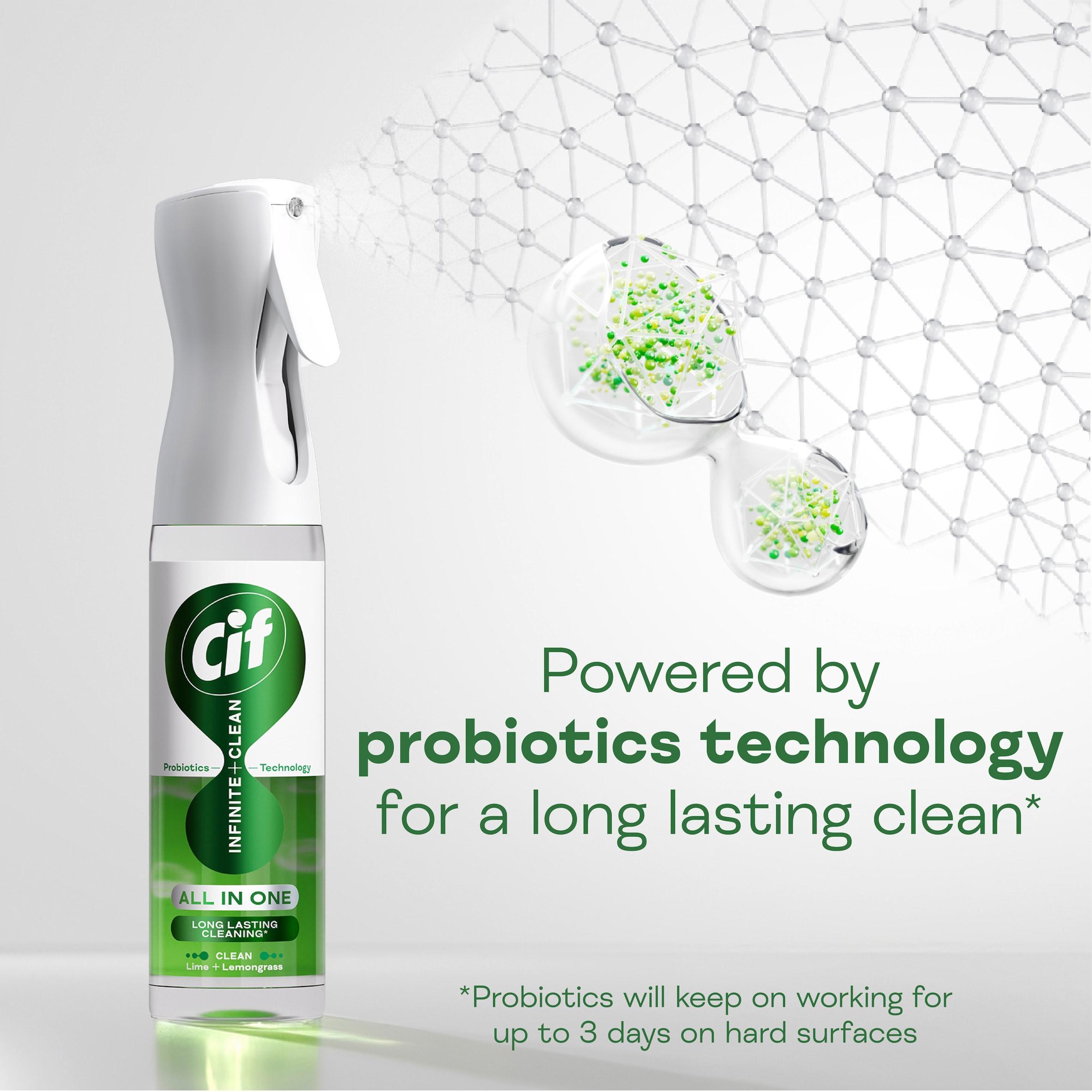 Cif Infinite Clean All in One Cleaner Spray Lime & Lemongrass 280ml thumbnail 4