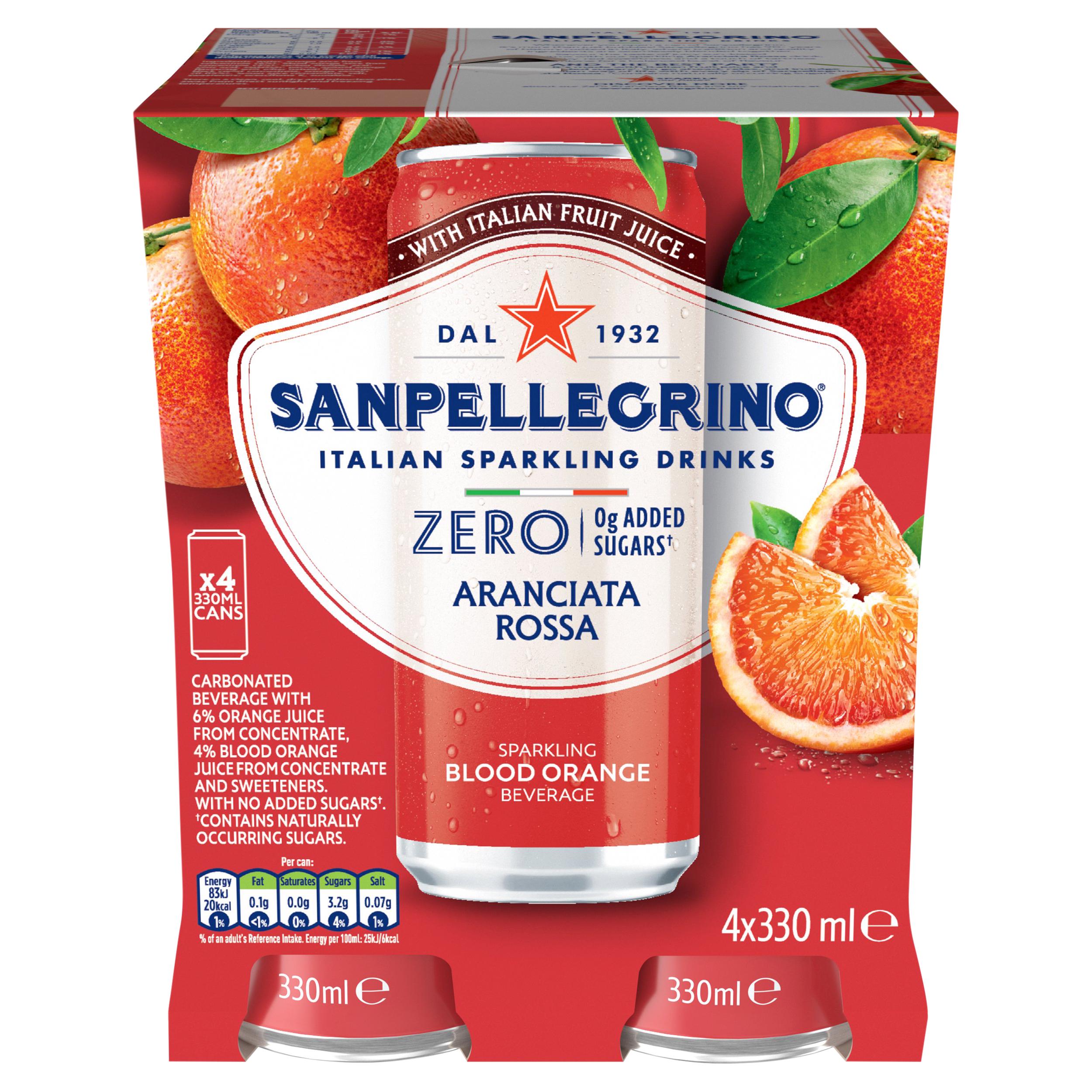 San Pellegrino Zero Blood Orange 4 x 330ml thumbnail 5