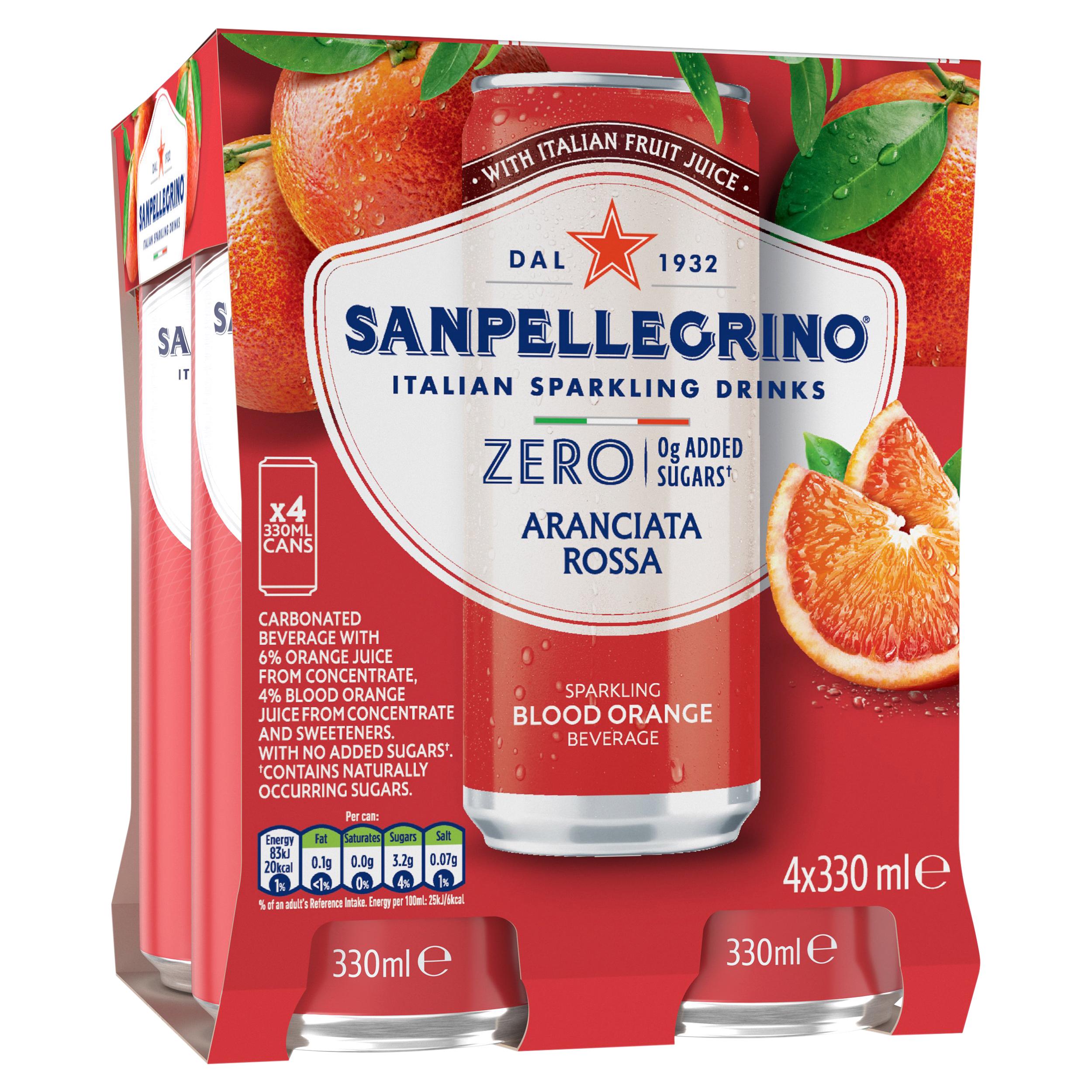 San Pellegrino Zero Blood Orange 4 x 330ml thumbnail 6