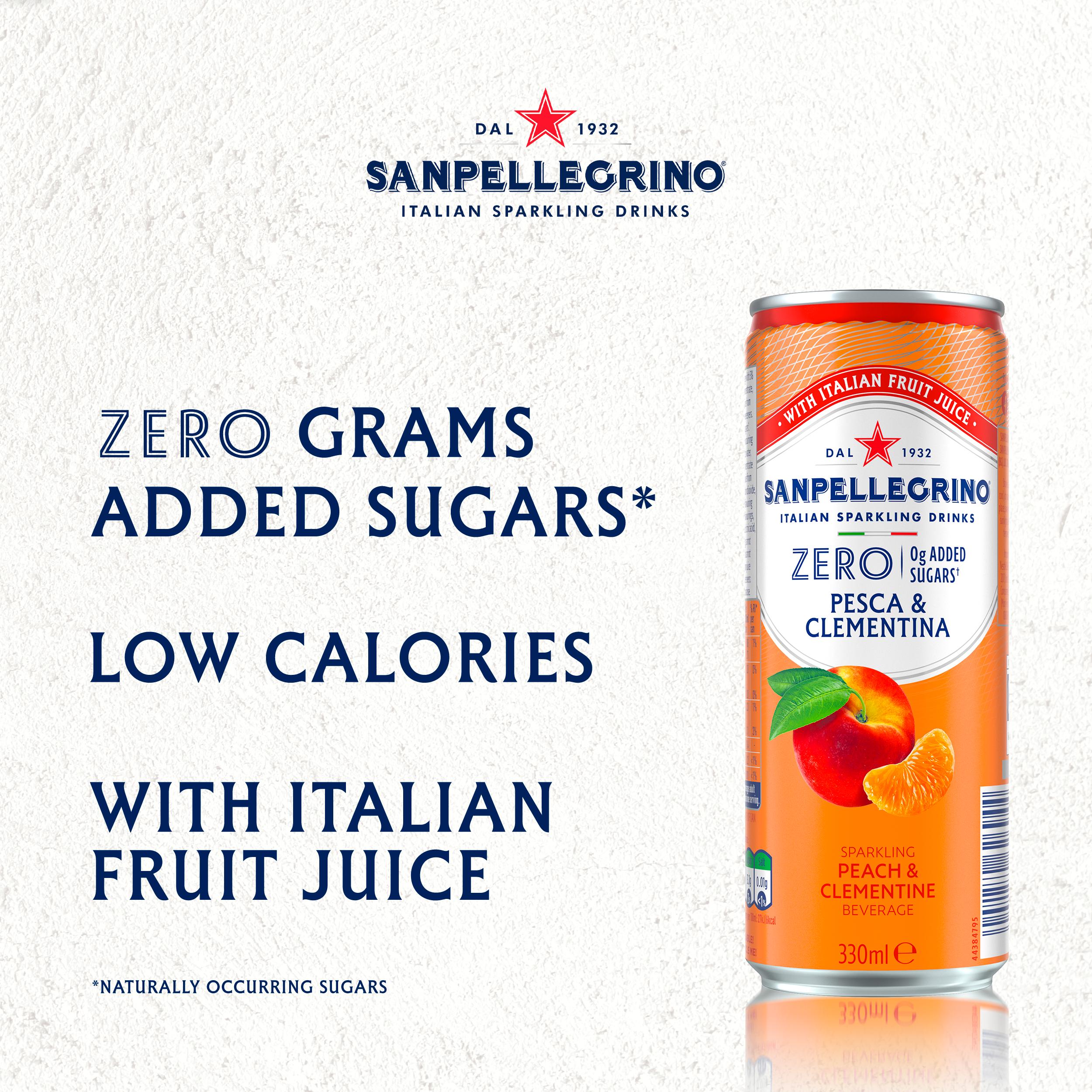 San Pellegrino Zero Peach & Clementine 4 x 330ml thumbnail 2