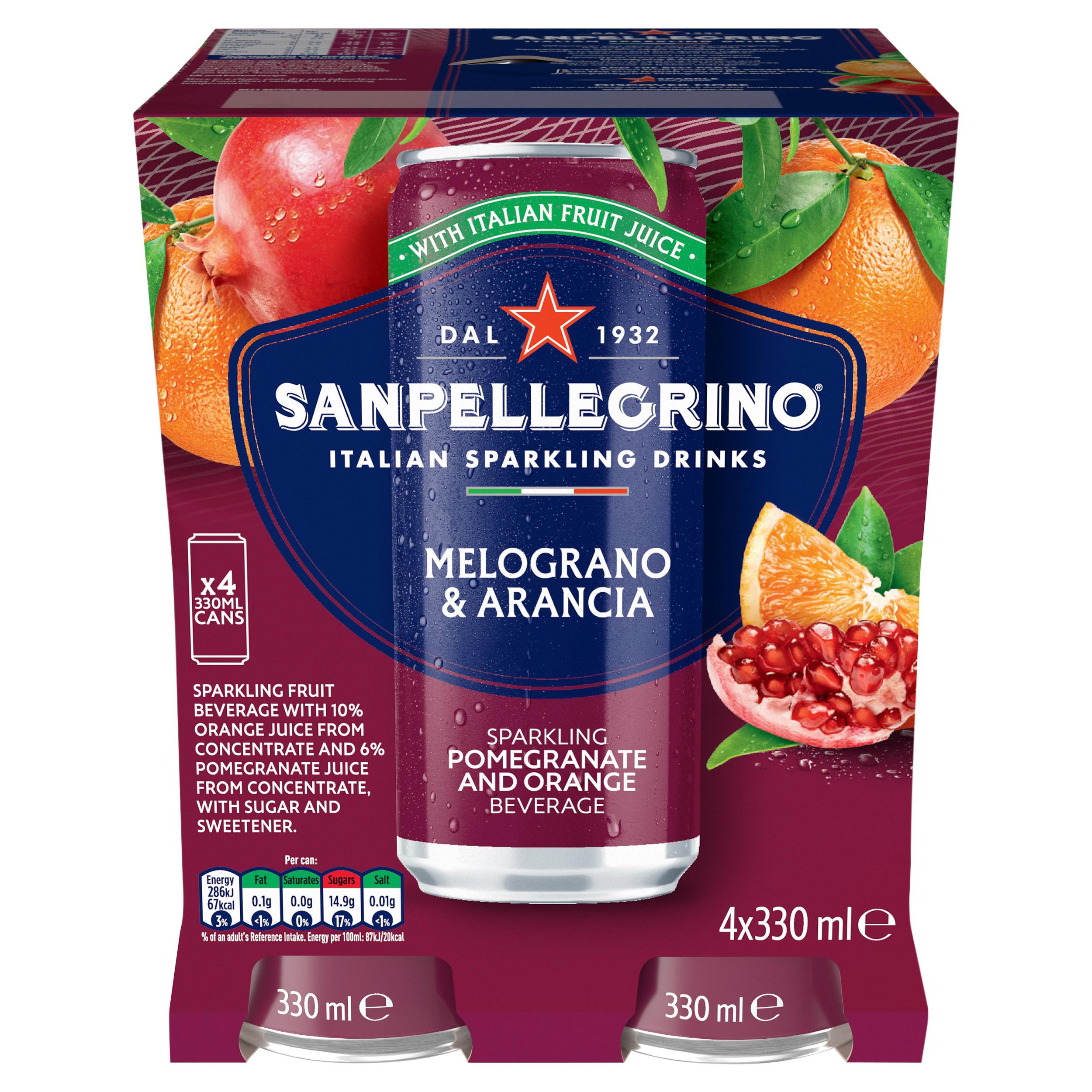 San Pellegrino Pomegranate & Orange 4 x 330ml thumbnail 3
