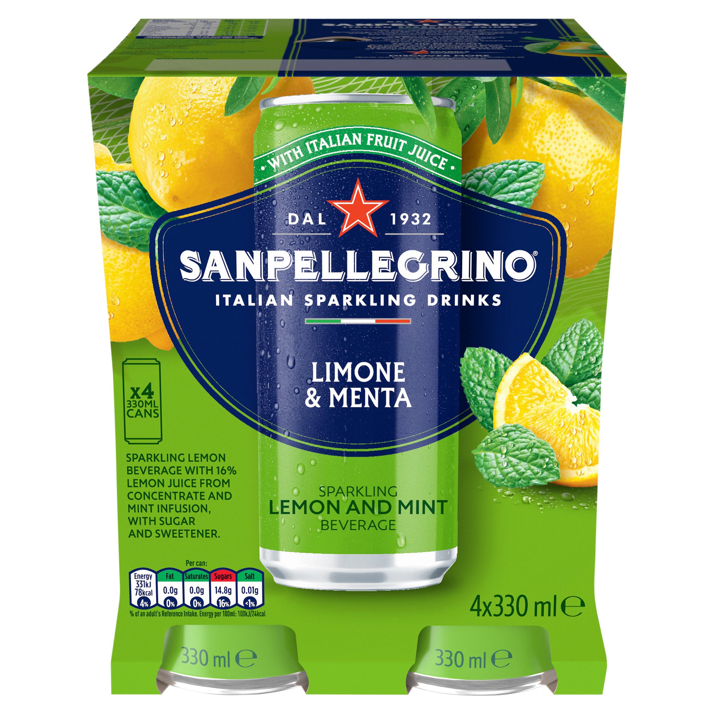 San Pellegrino Lemon & Mint 4 x 330ml thumbnail 3