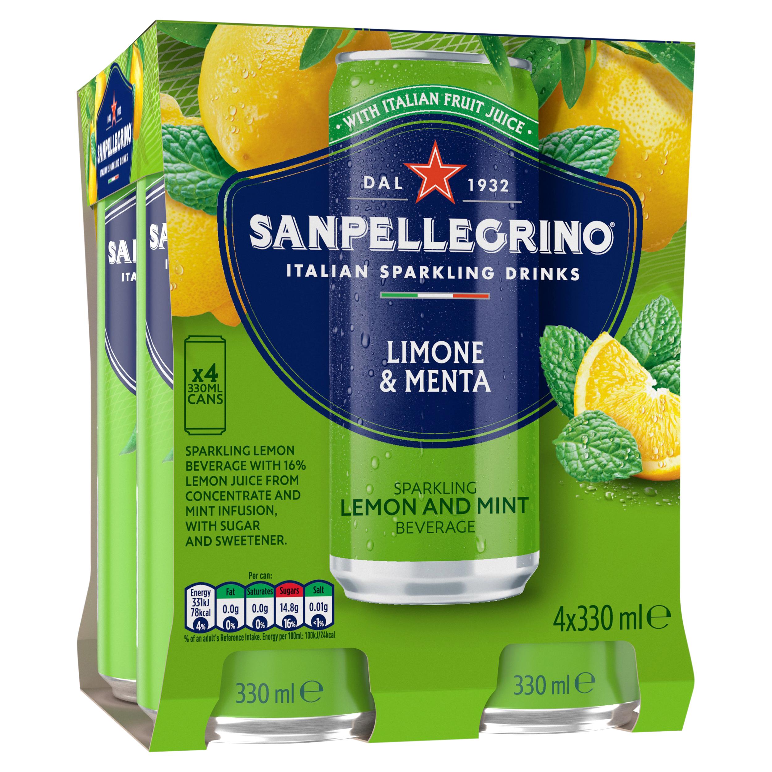 San Pellegrino Lemon & Mint 4 x 330ml thumbnail 4
