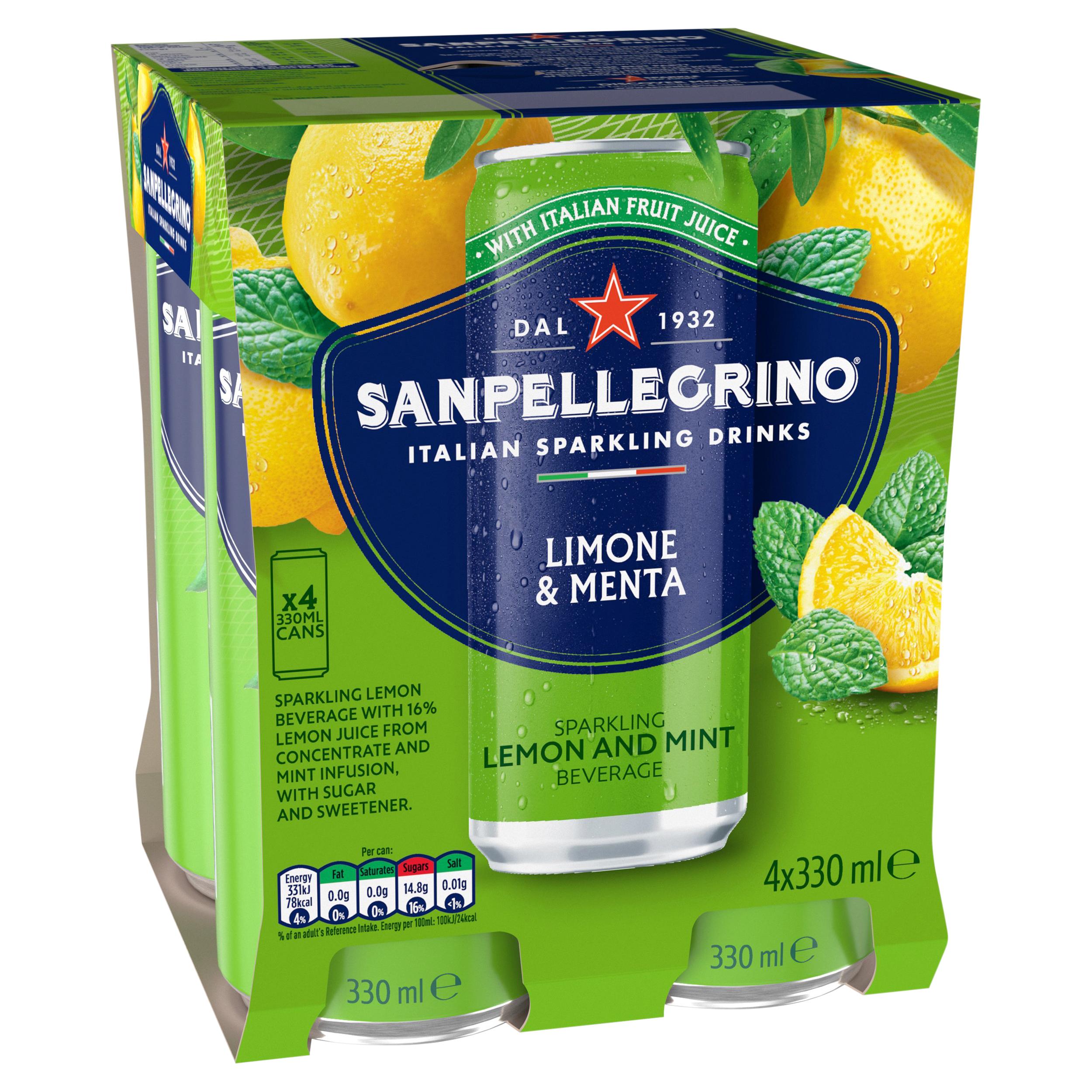 San Pellegrino Lemon & Mint 4 x 330ml thumbnail 5