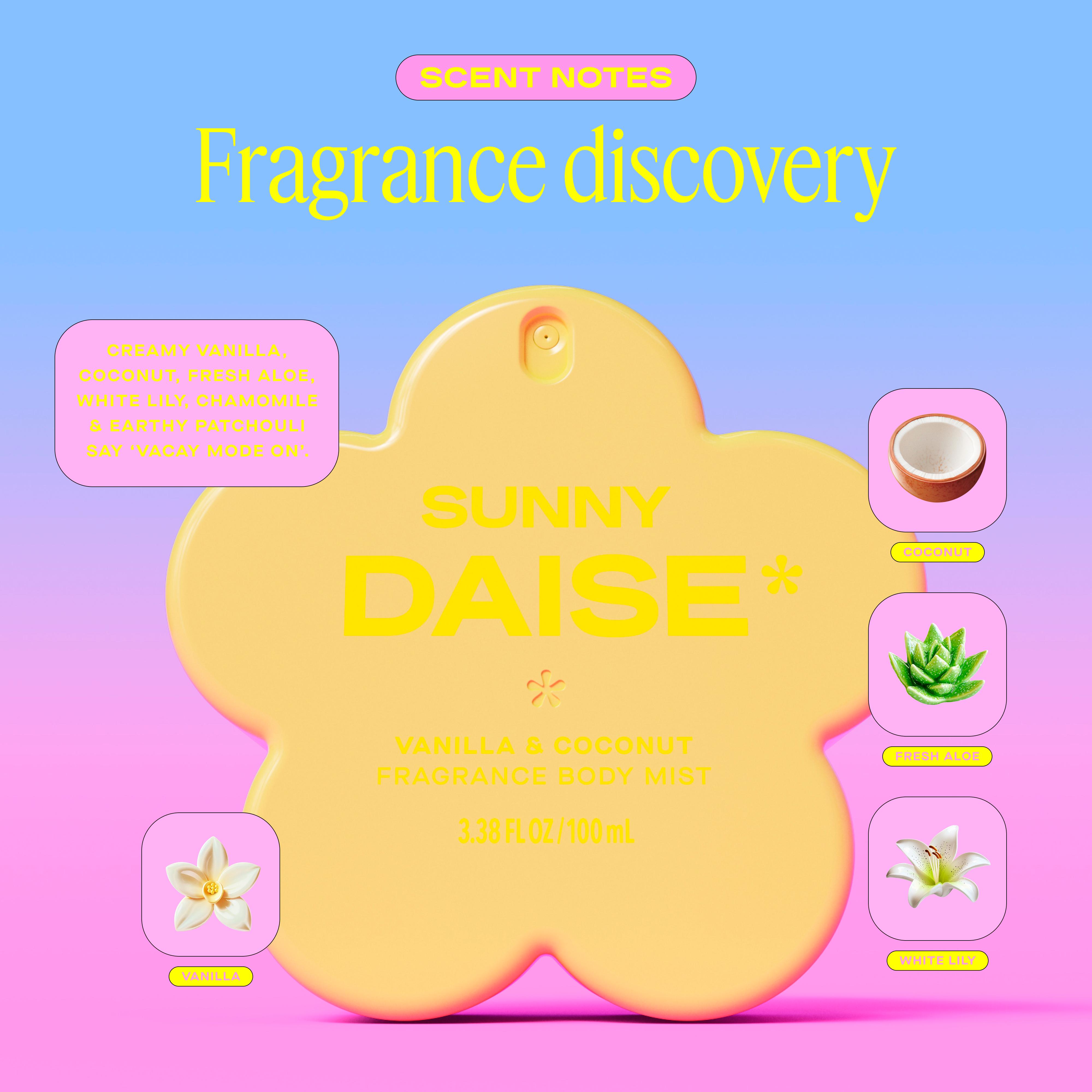 Daise Fragrance Body Mist in Vanilla & Coconut 100ml thumbnail 6