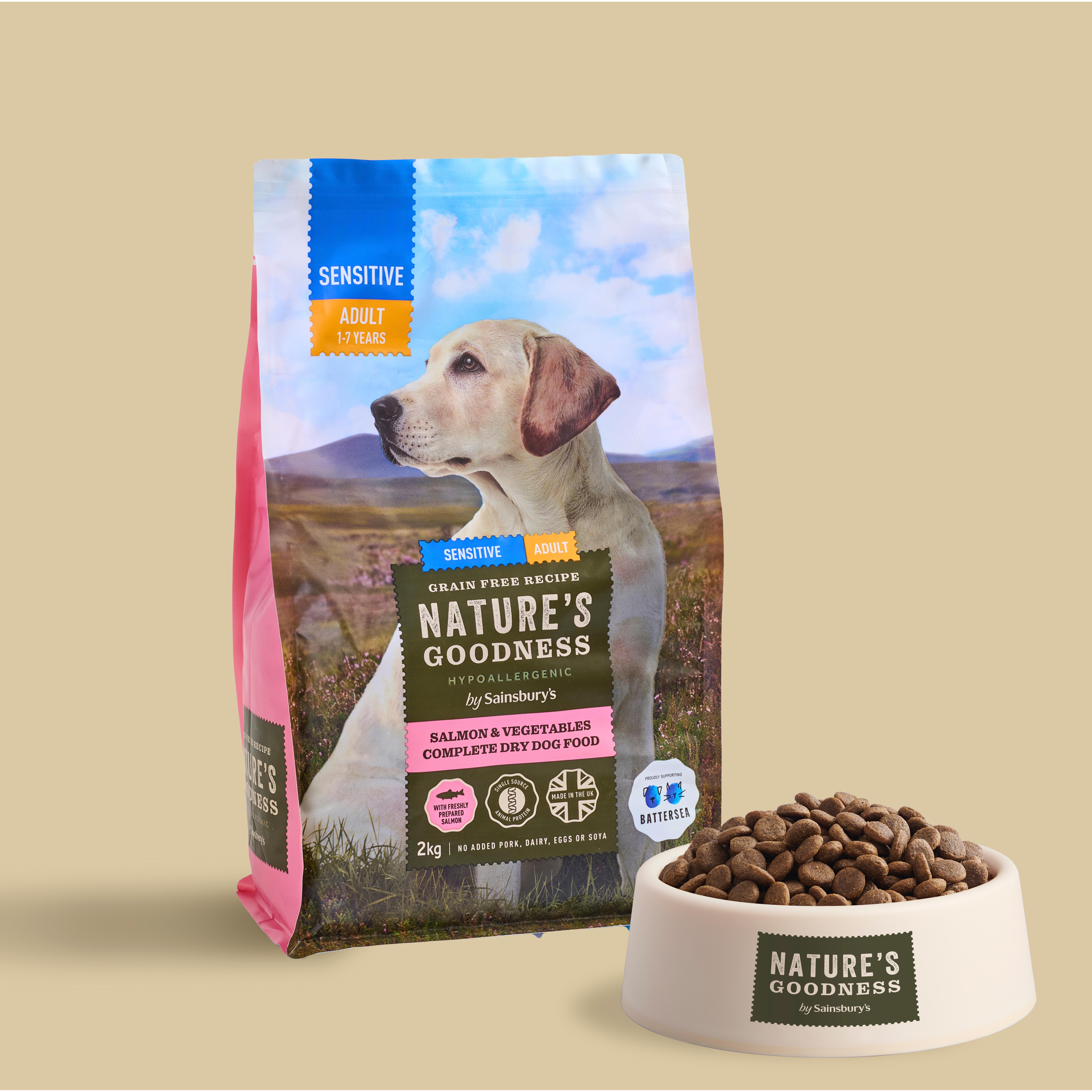 Sainsbury's Natures Goodness Sensitive Adult Dog Food 2kg thumbnail 2