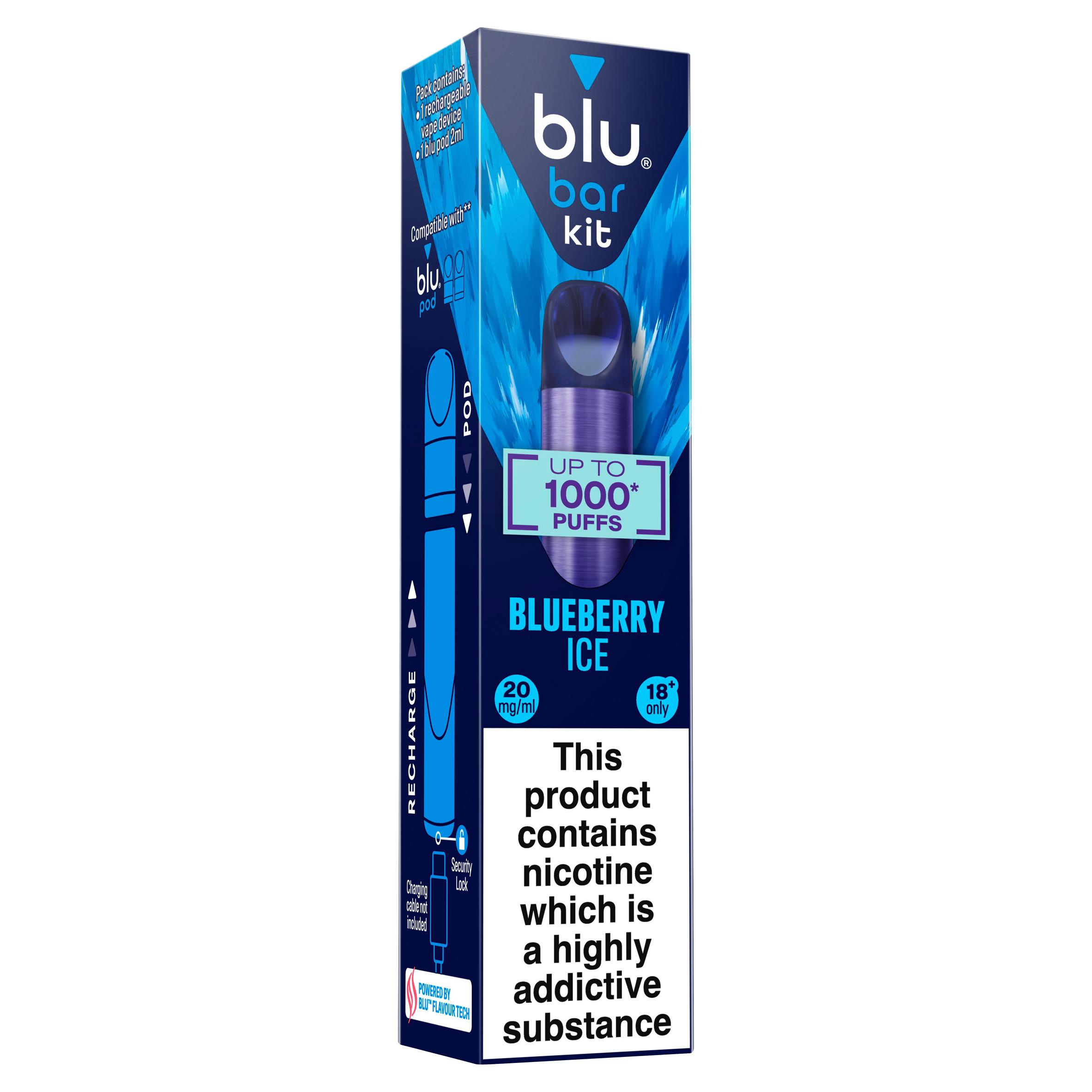 blu Bar Kit Blueberry Ice Vape Device 20mg/ml thumbnail 2