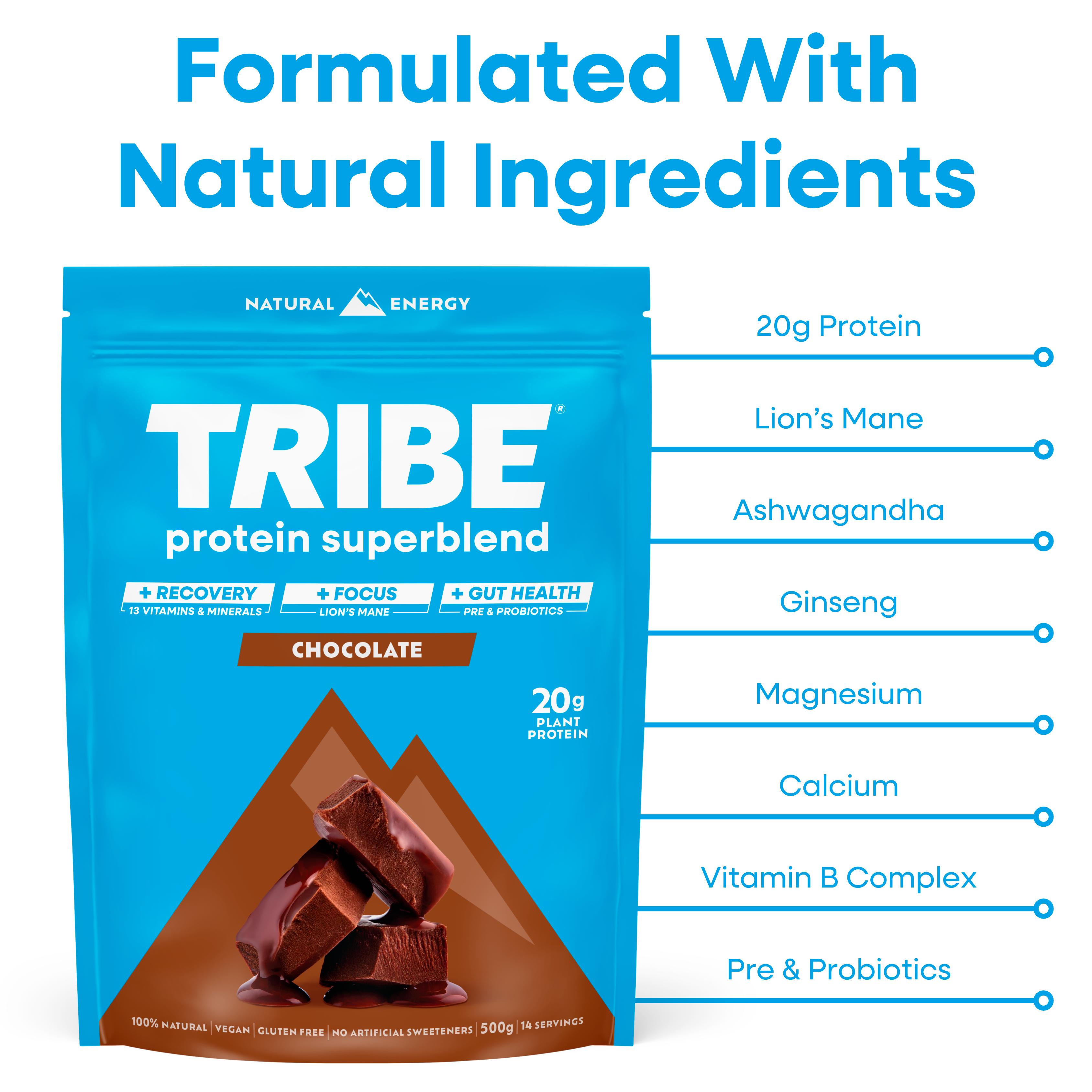 Tribe Protein Superblend Chocolate 500g thumbnail 5